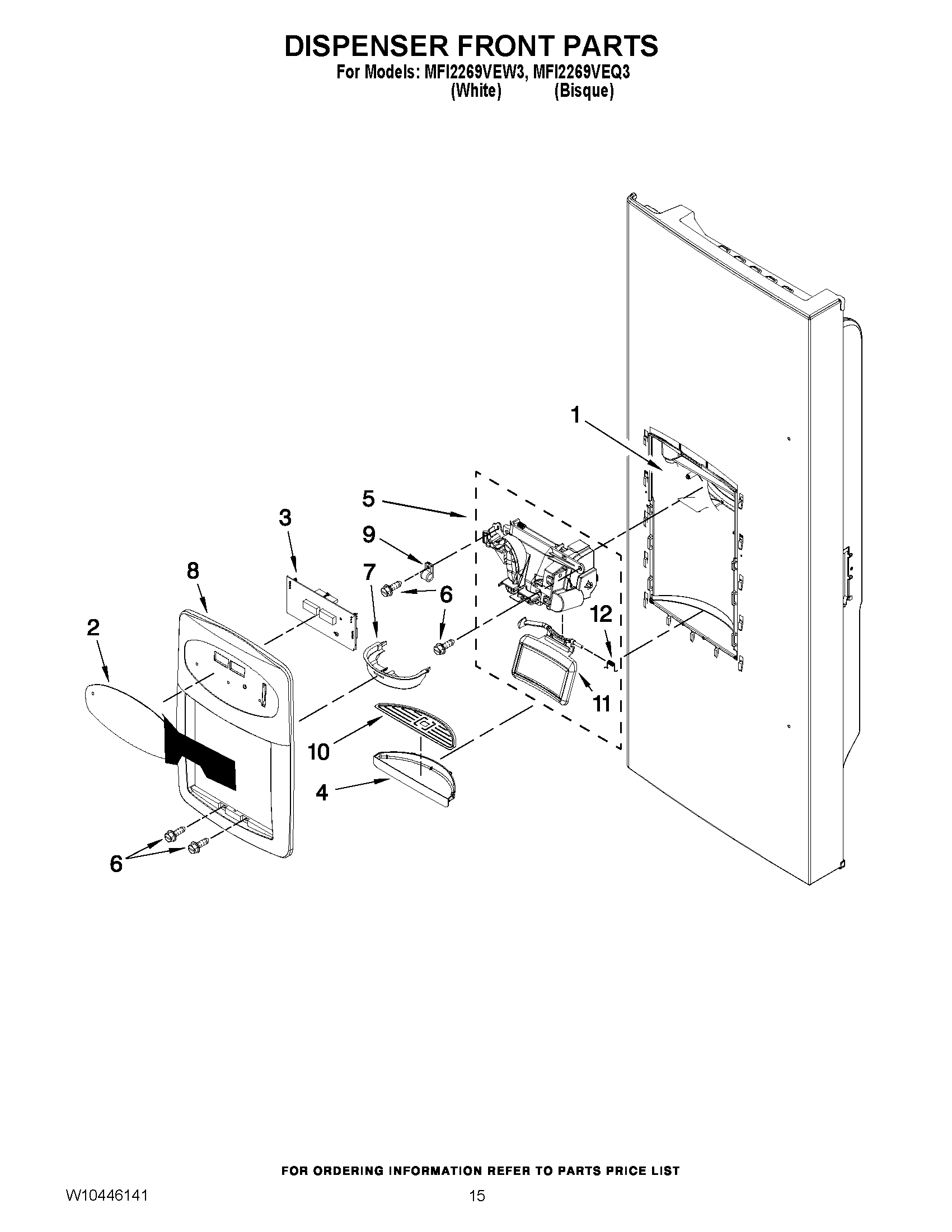 08 - DISPENSER FRONT PARTS