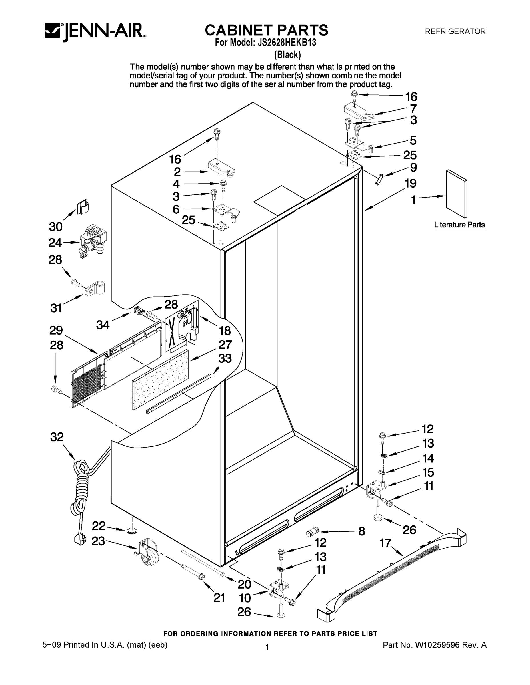 01 - CABINET PARTS