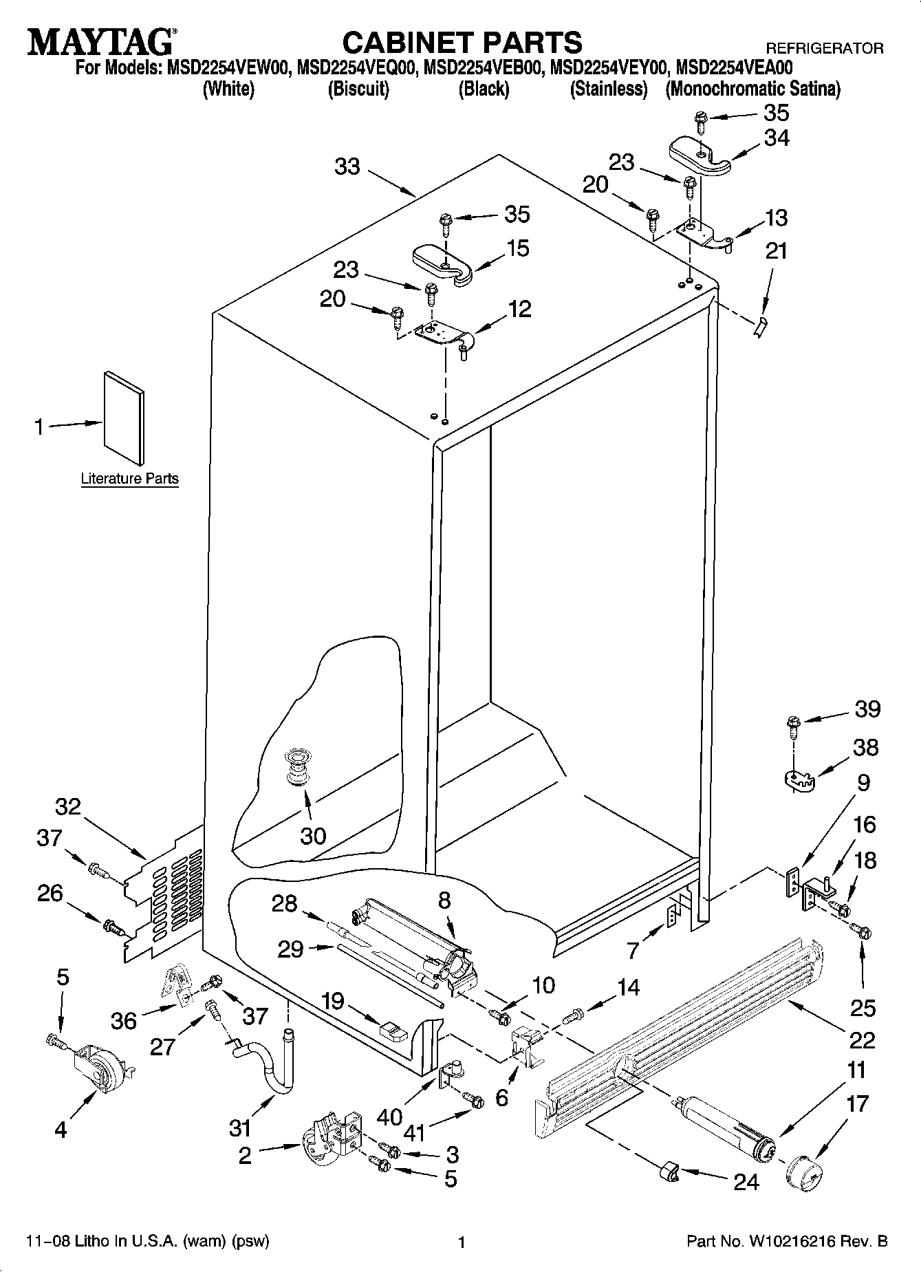 01 - CABINET PARTS