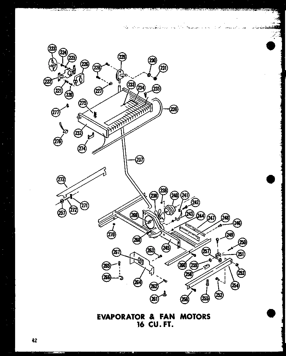02 - EVAP & FAN MOTOR 16 CU. FT.