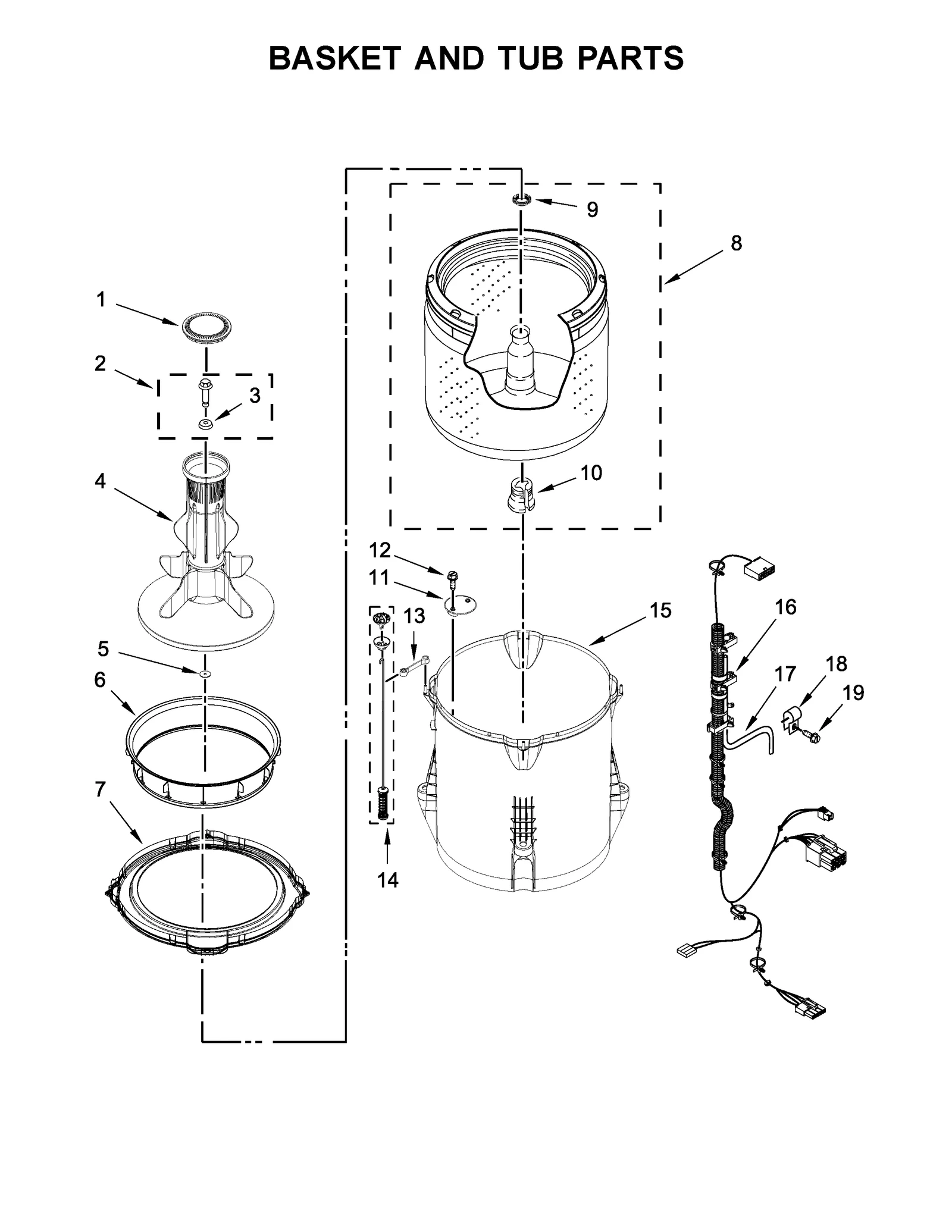 BASKET AND TUB PARTS