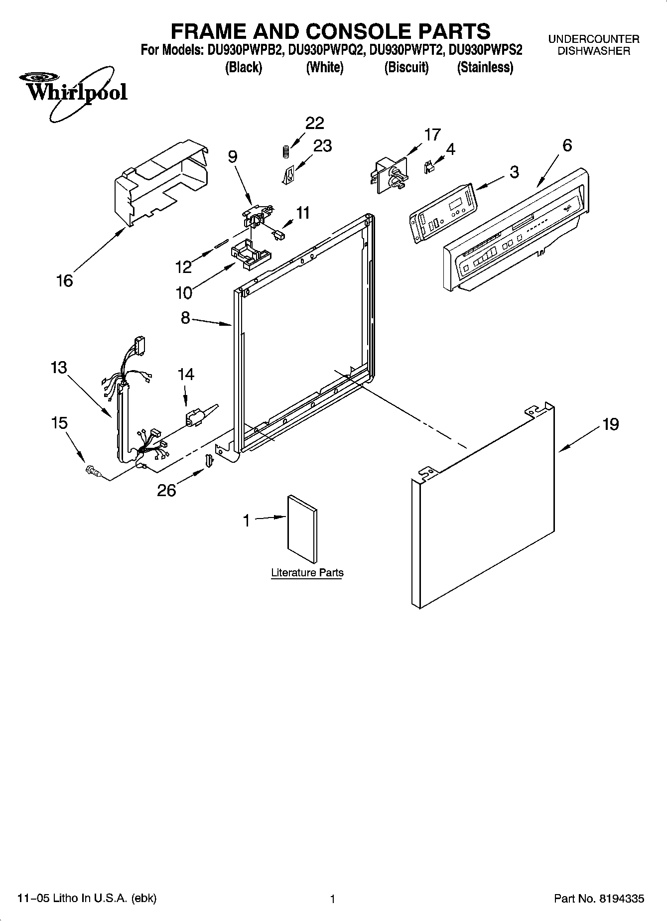 01 - FRAME AND CONSOLE PARTS