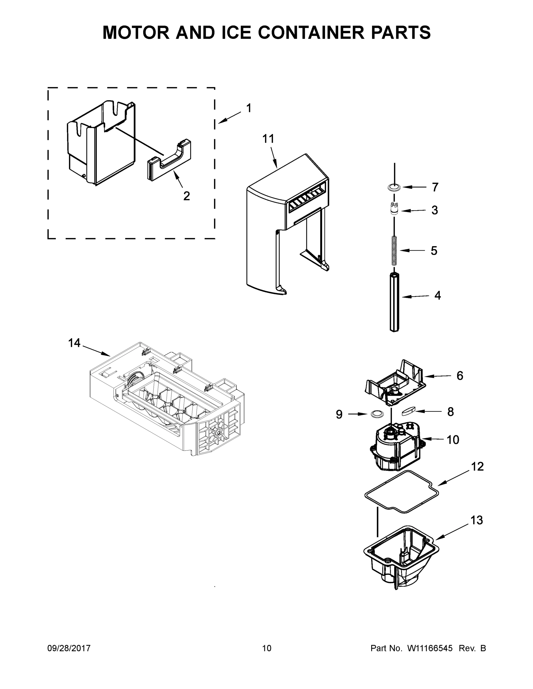 06 - MOTOR AND ICE CONTAINER PARTS