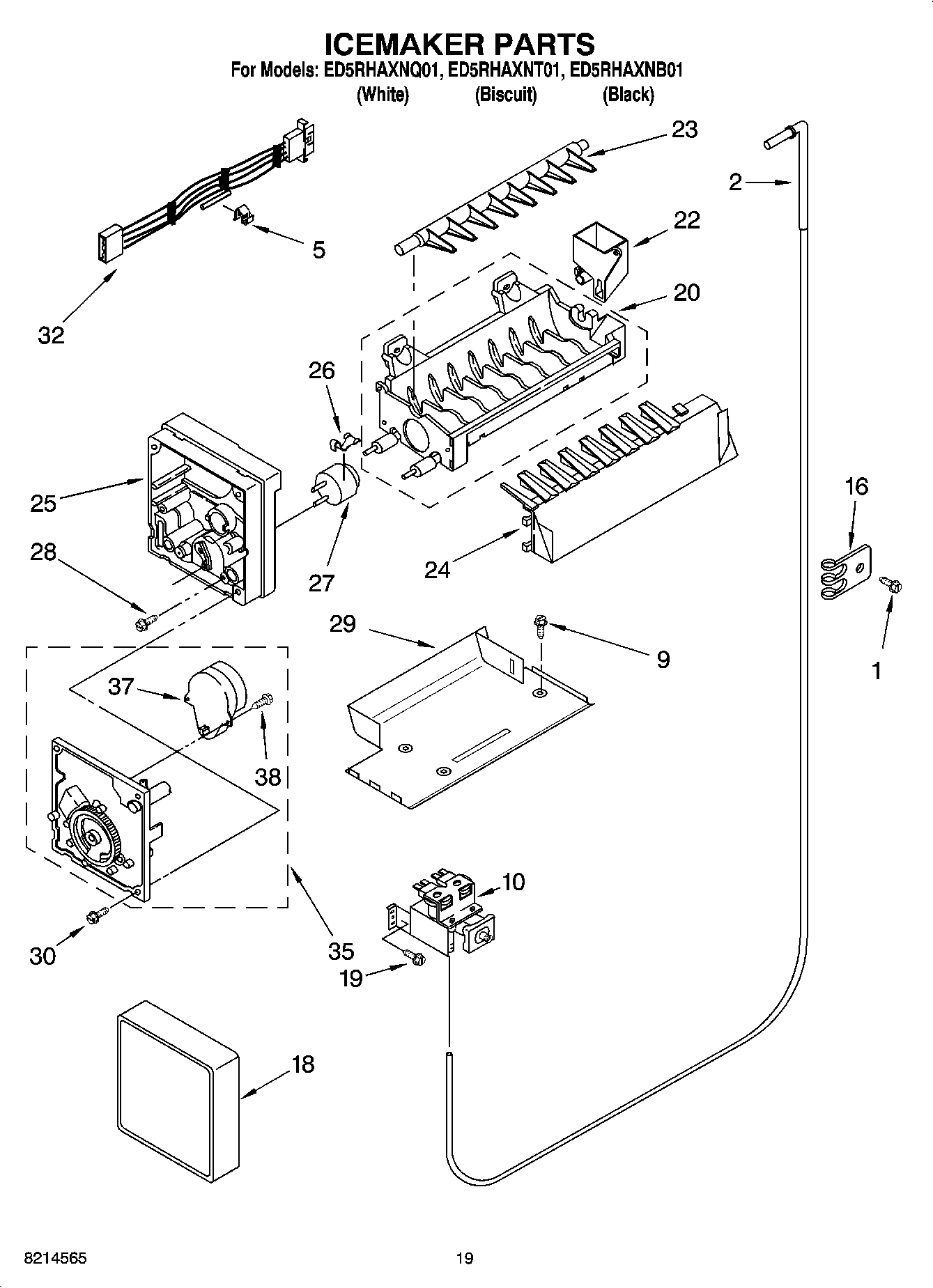 12 - ICEMAKER PARTS, OPTIONAL PARTS