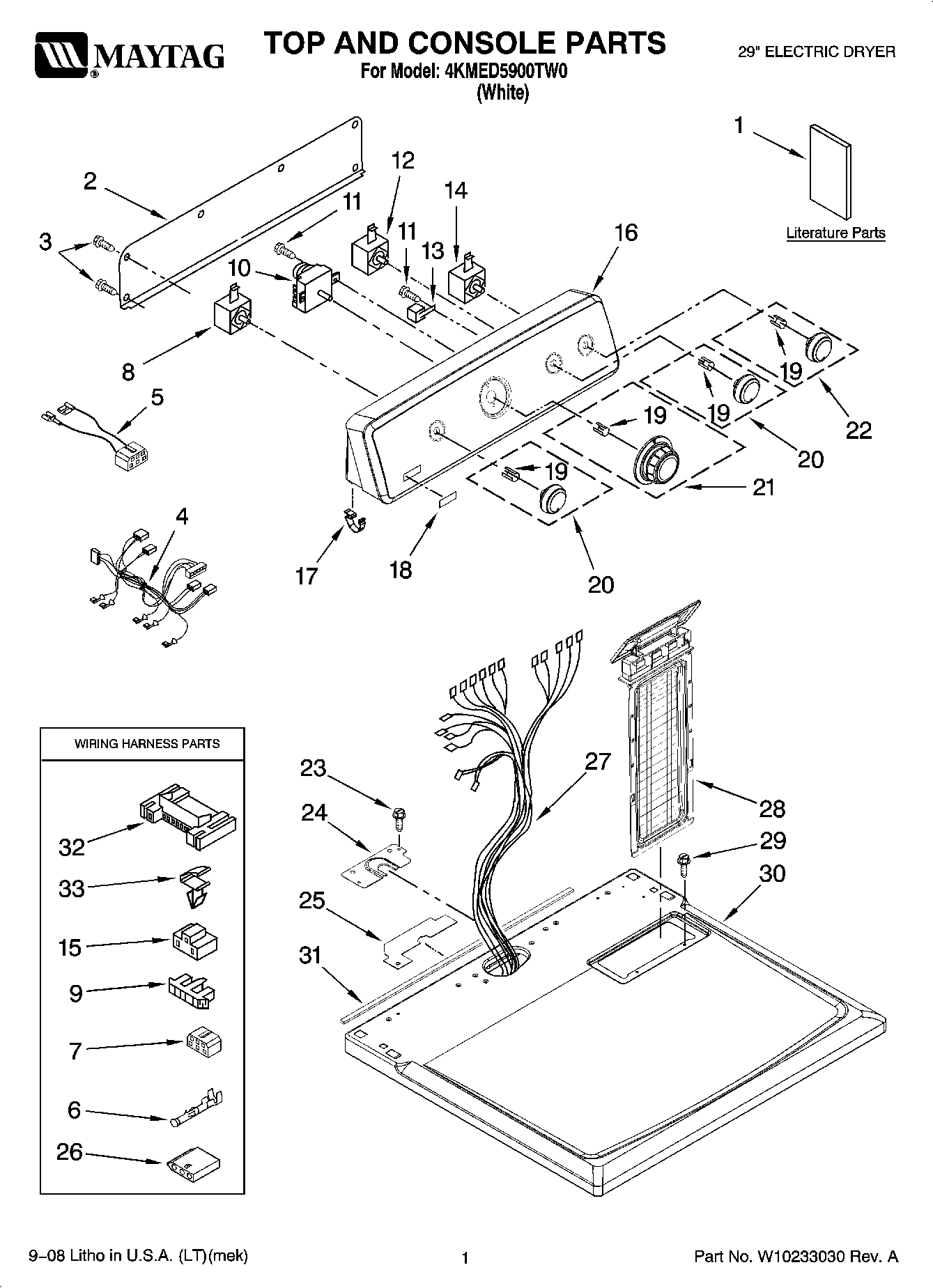 01 - TOP AND CONSOLE PARTS
