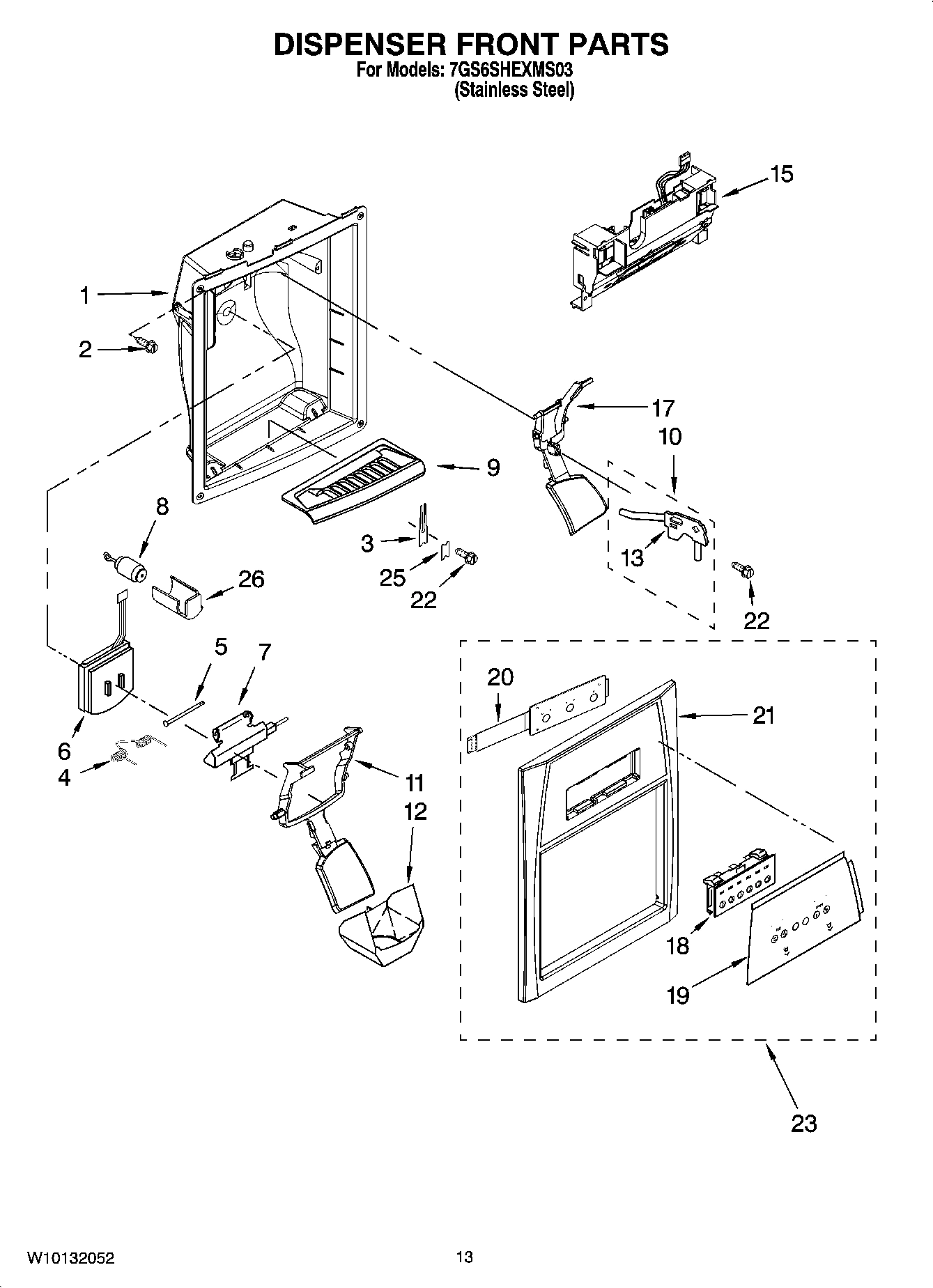 08 - DISPENSER FRONT PARTS