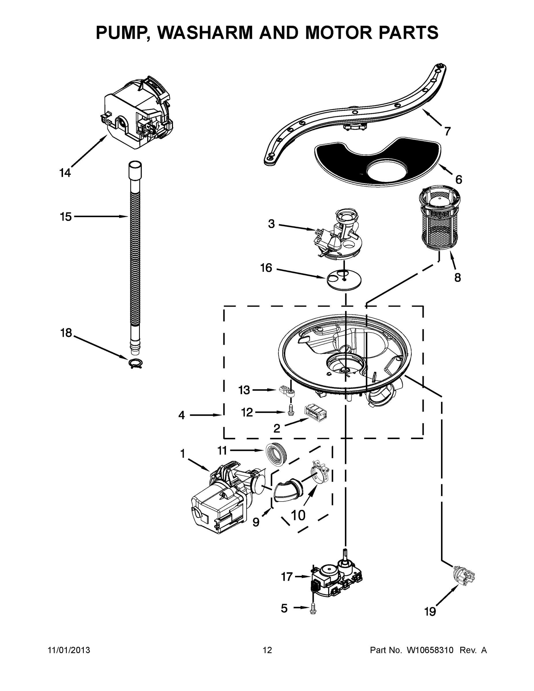 07 - PUMP, WASHARM AND MOTOR PARTS