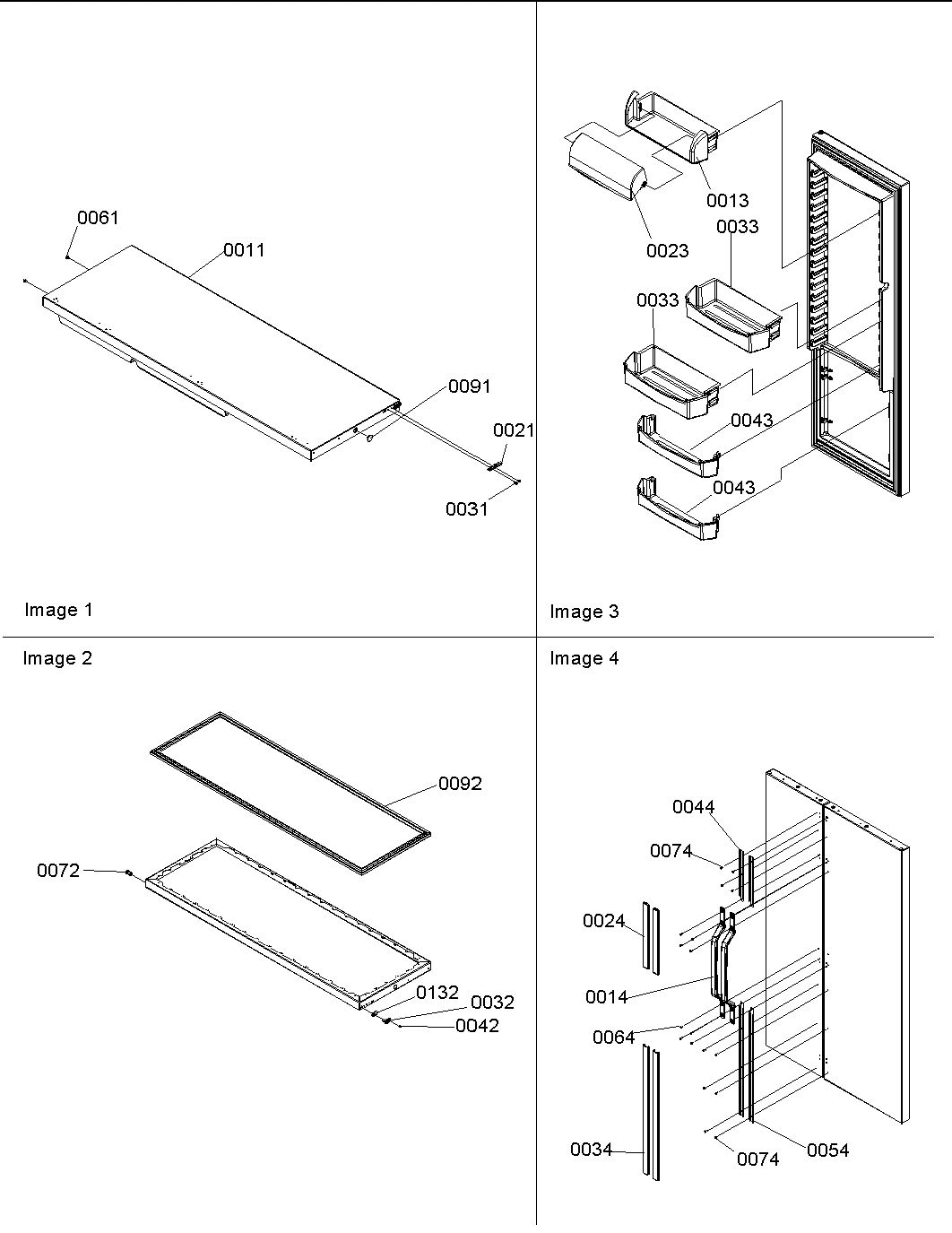 11 - Refrigerator Door & Door Trim and Handle