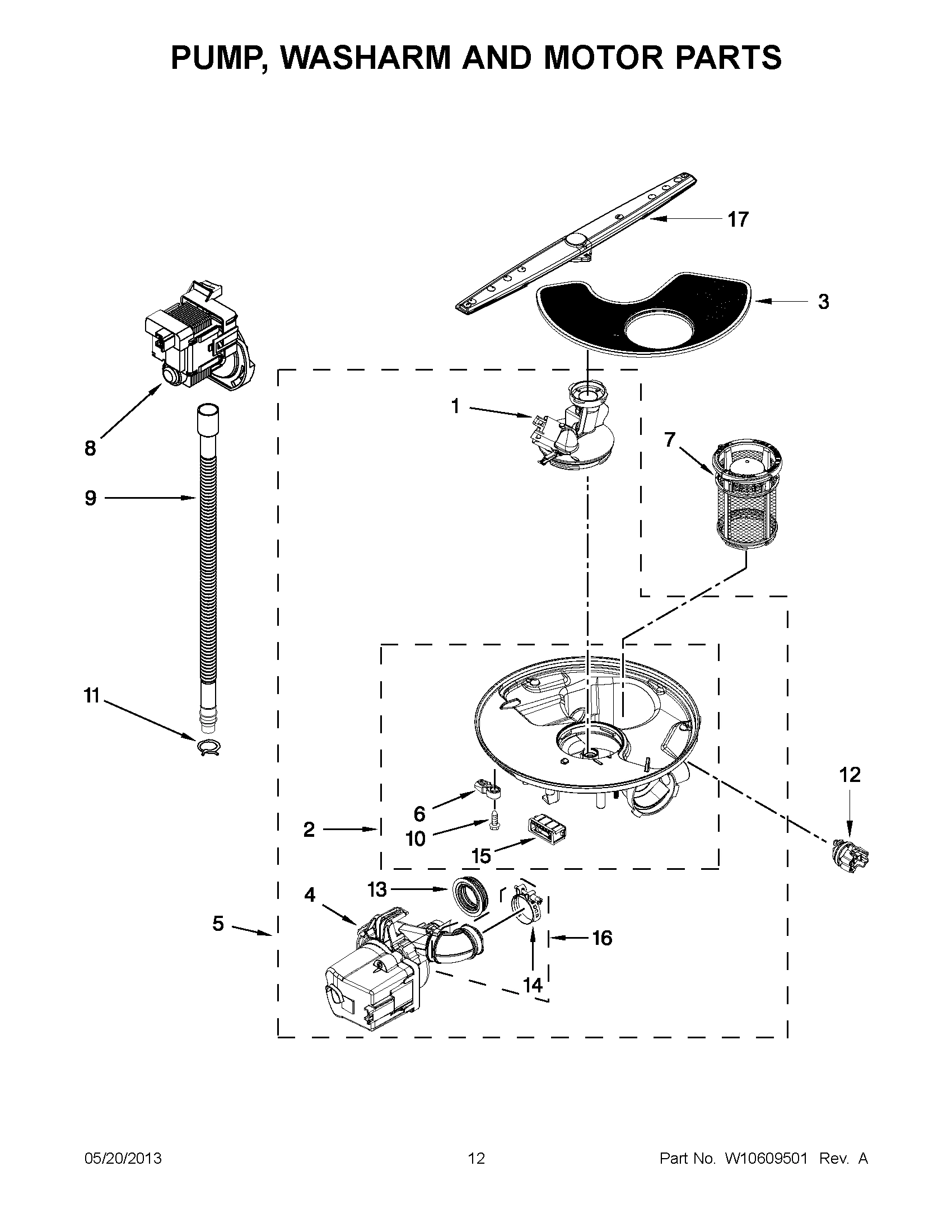 06 - PUMP, WASHARM AND MOTOR PARTS