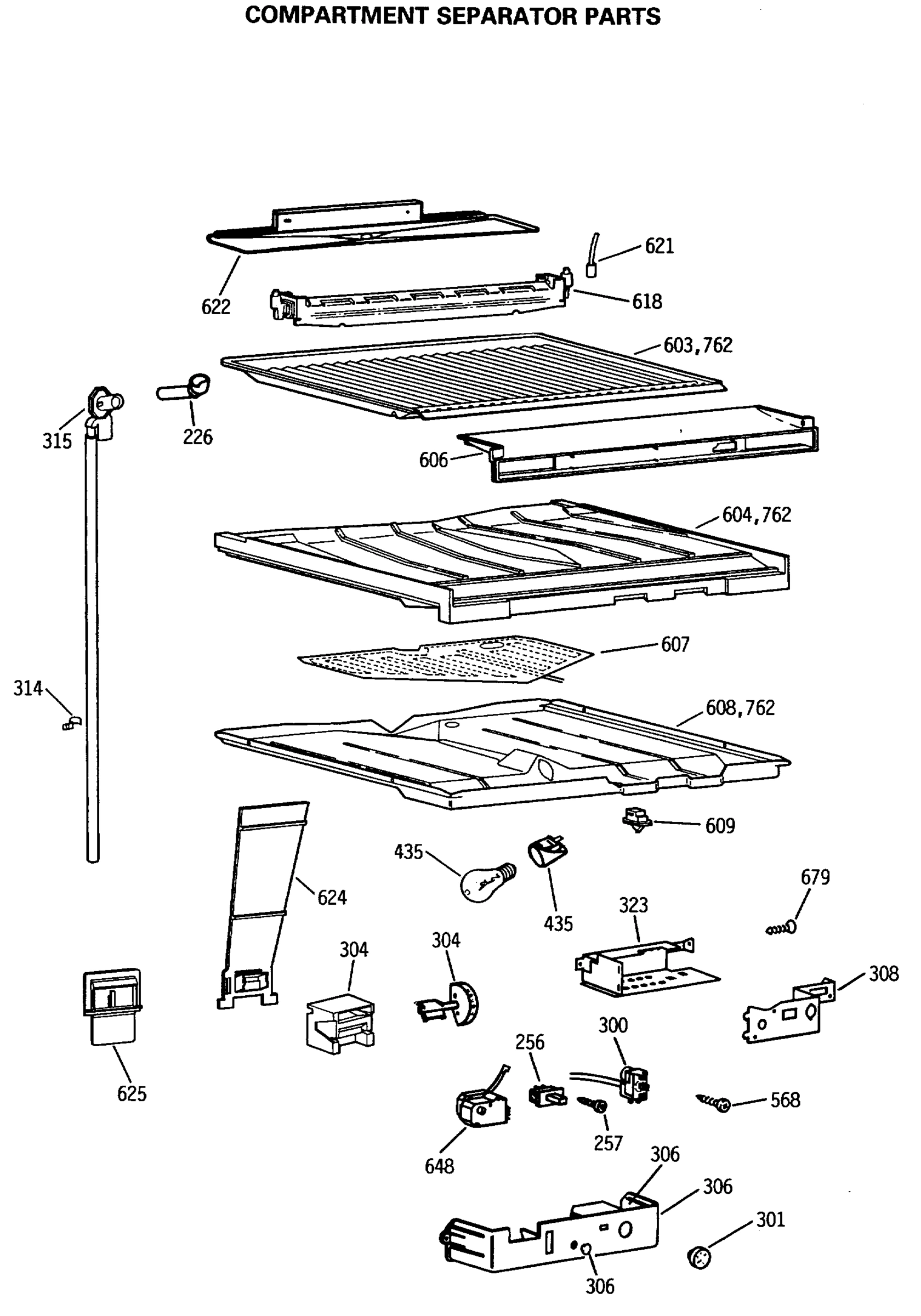 COMPARTMENT SEPARATOR PARTS