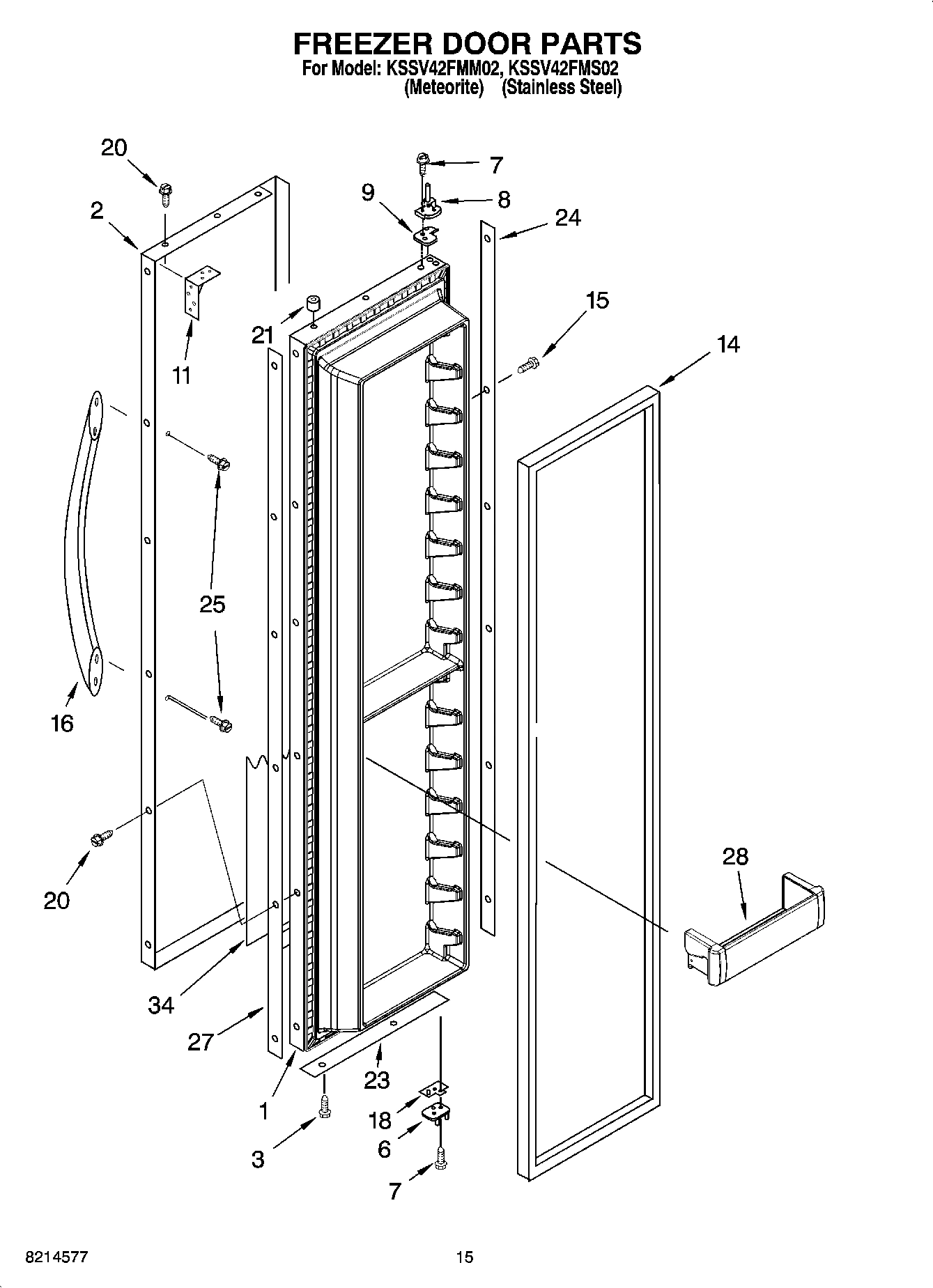 10 - FREEZER DOOR PARTS