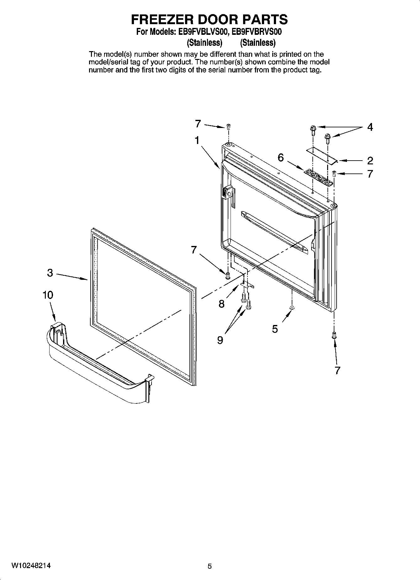 03 - FREEZER DOOR PARTS