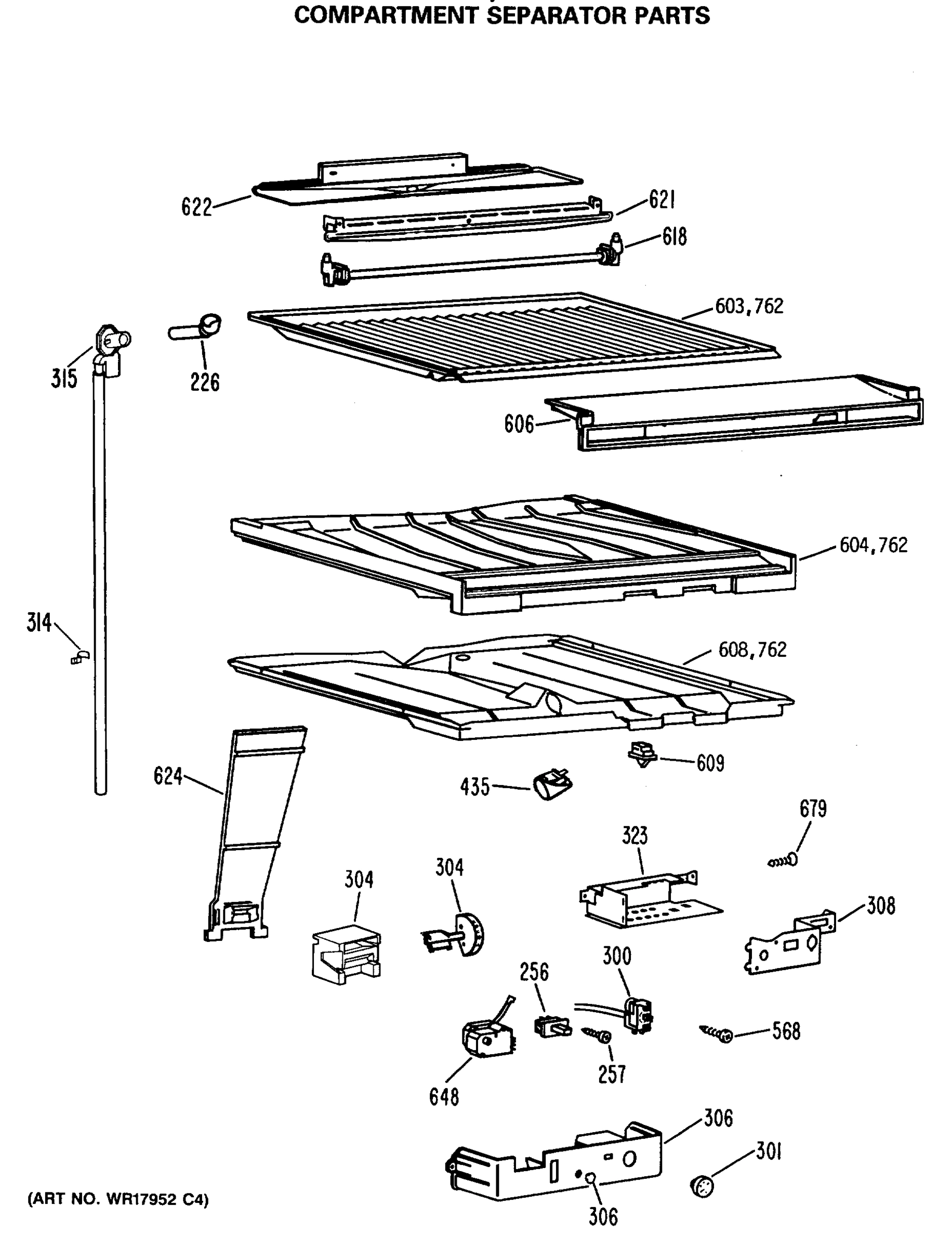 COMPARTMENT SEPARATOR PARTS