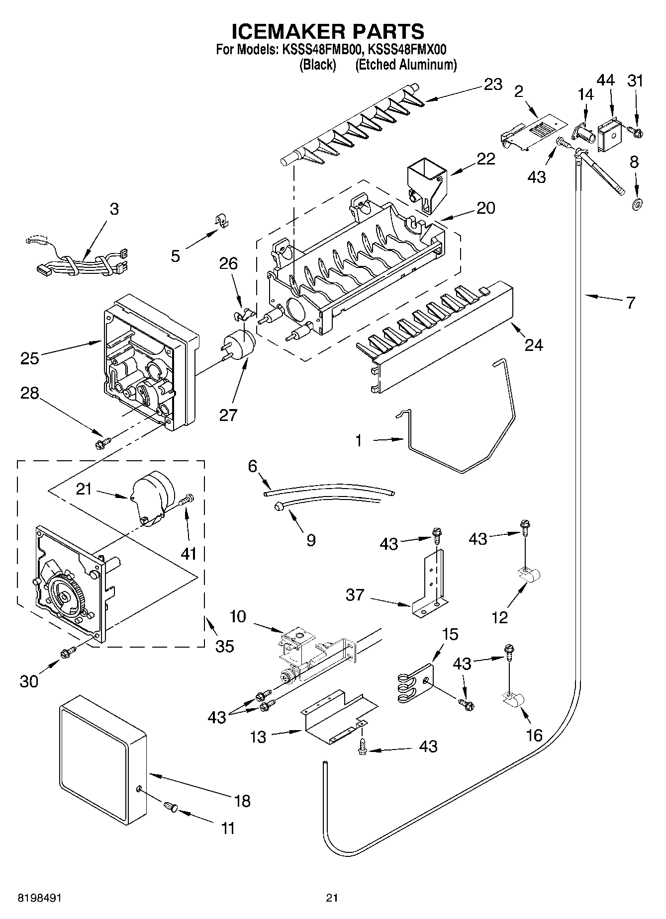 13 - ICEMAKER PARTS PARTS NOT ILLUSTRATED