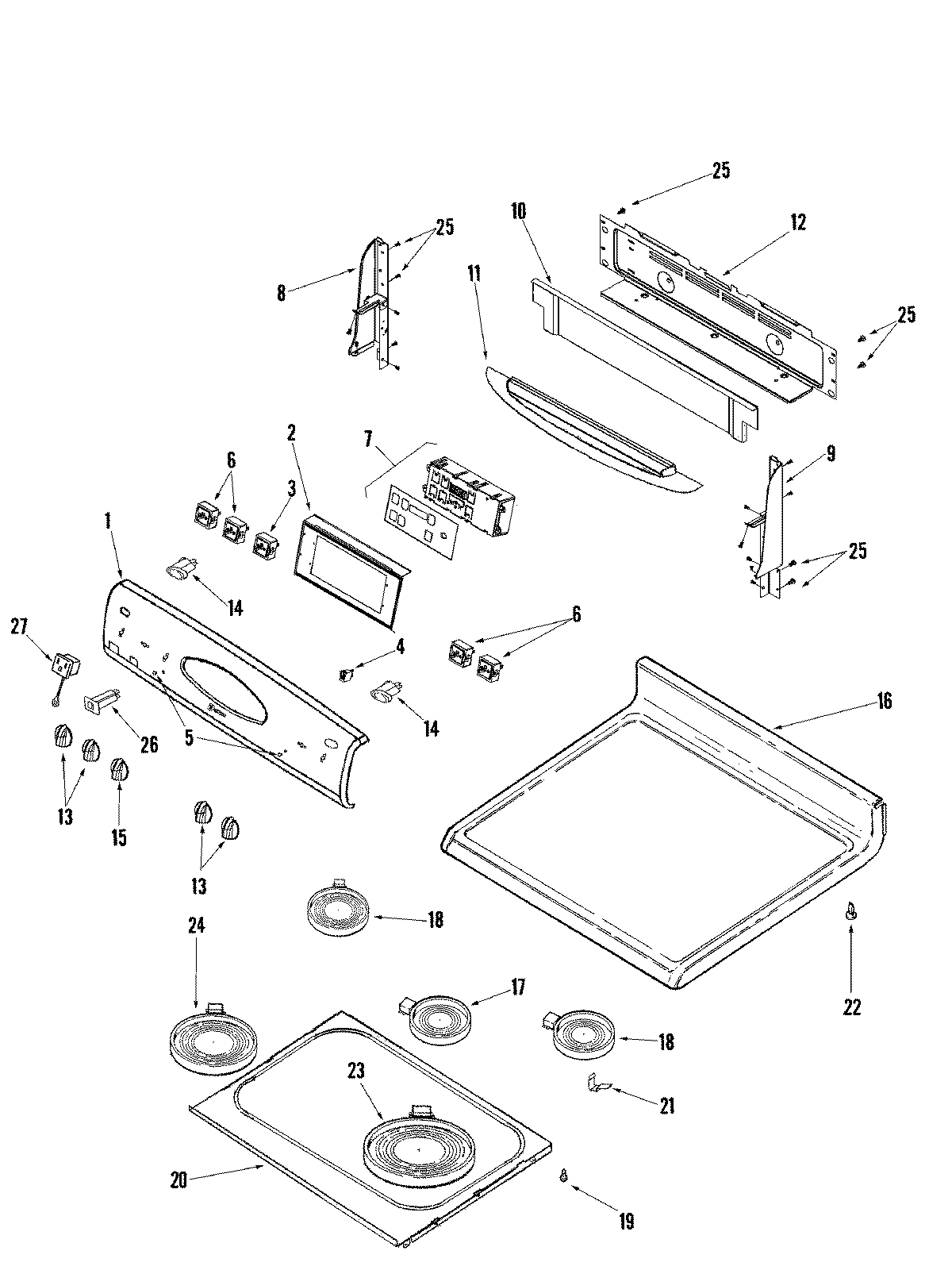 03 - CONTROL PANEL/TOP ASSEMBLY
