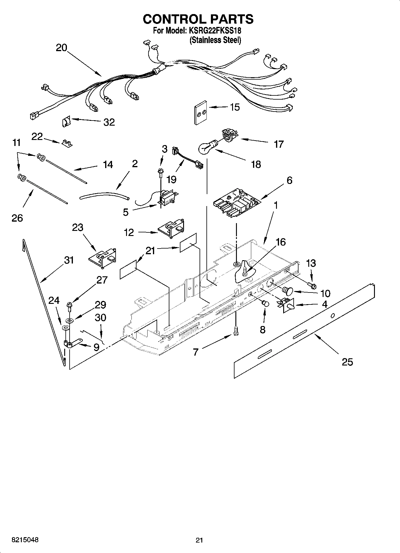12 - CONTROL PARTS, OPTIONAL PARTS (NOT INCLUDED)