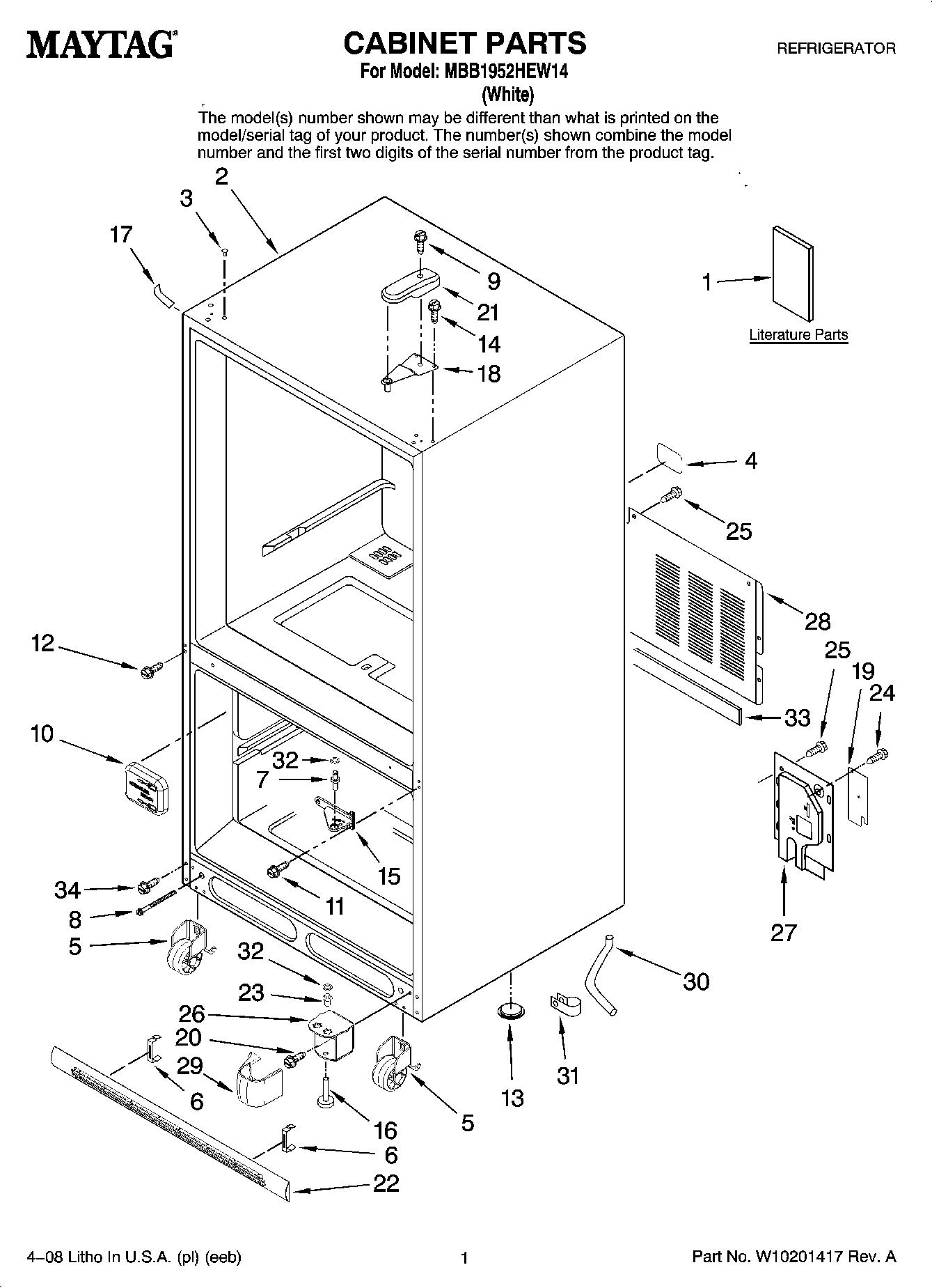 01 - CABINET PARTS