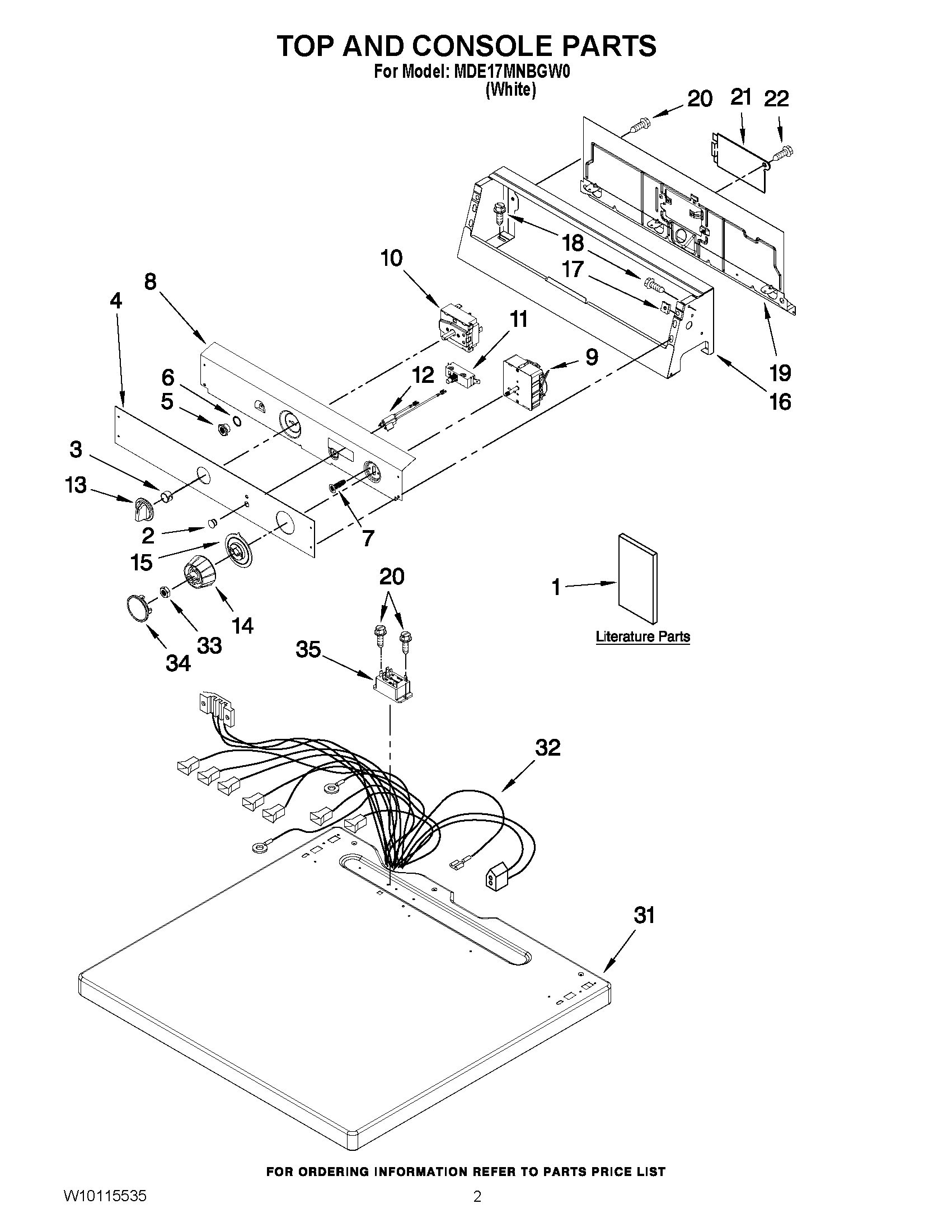 01 - TOP AND CONSOLE PARTS