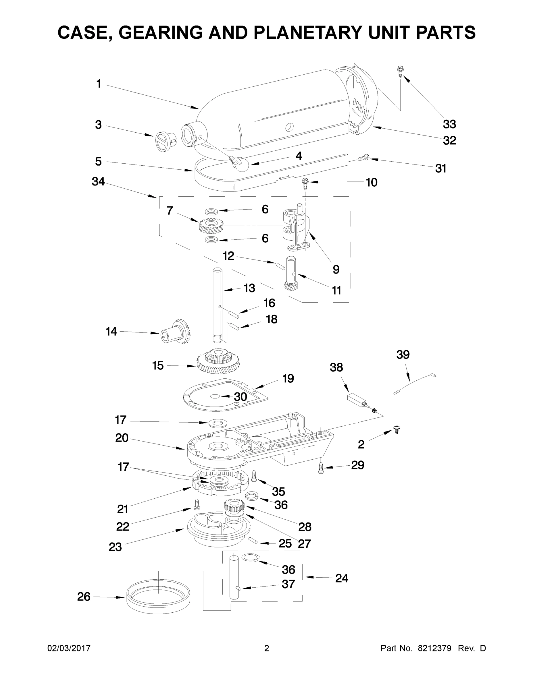 02 - CASE, GEARING AND PLANETARY UNIT PARTS