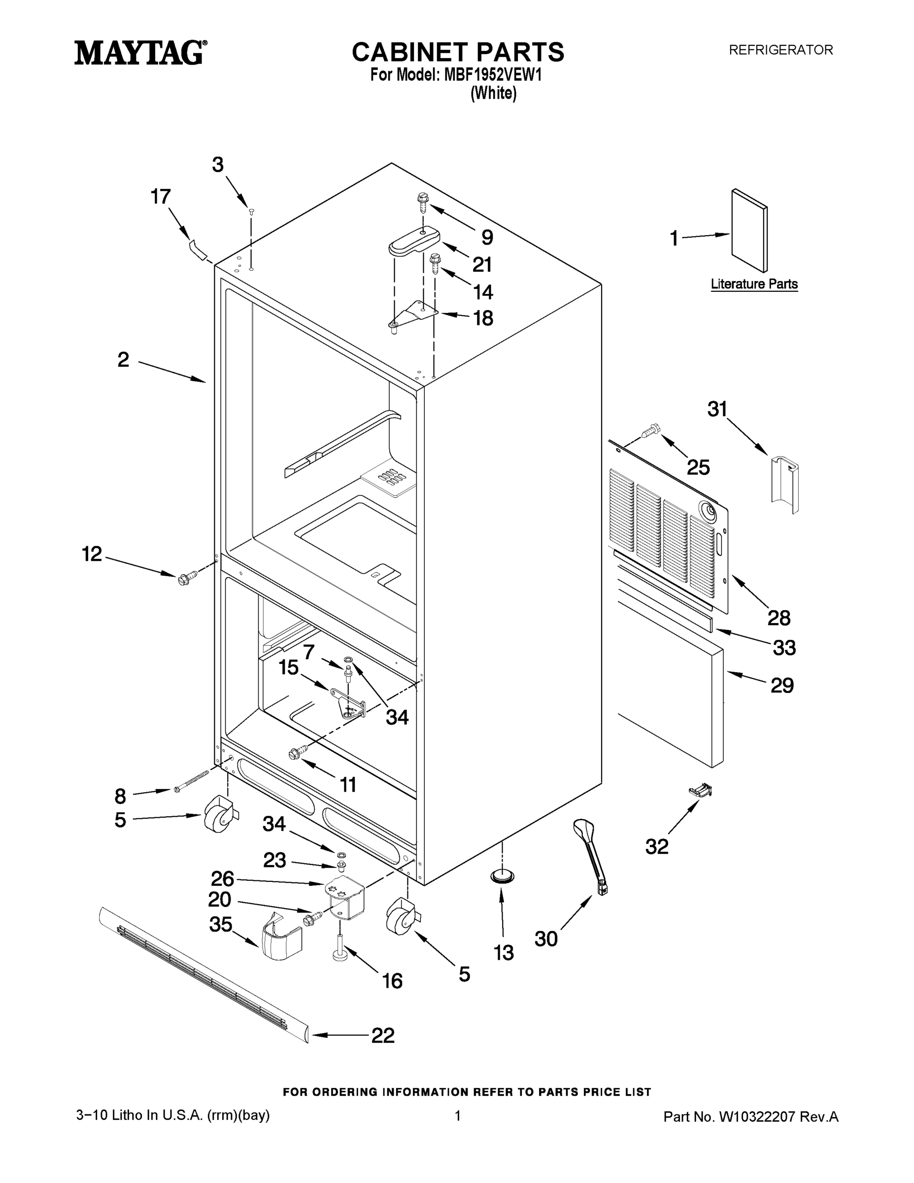 01 - CABINET PARTS