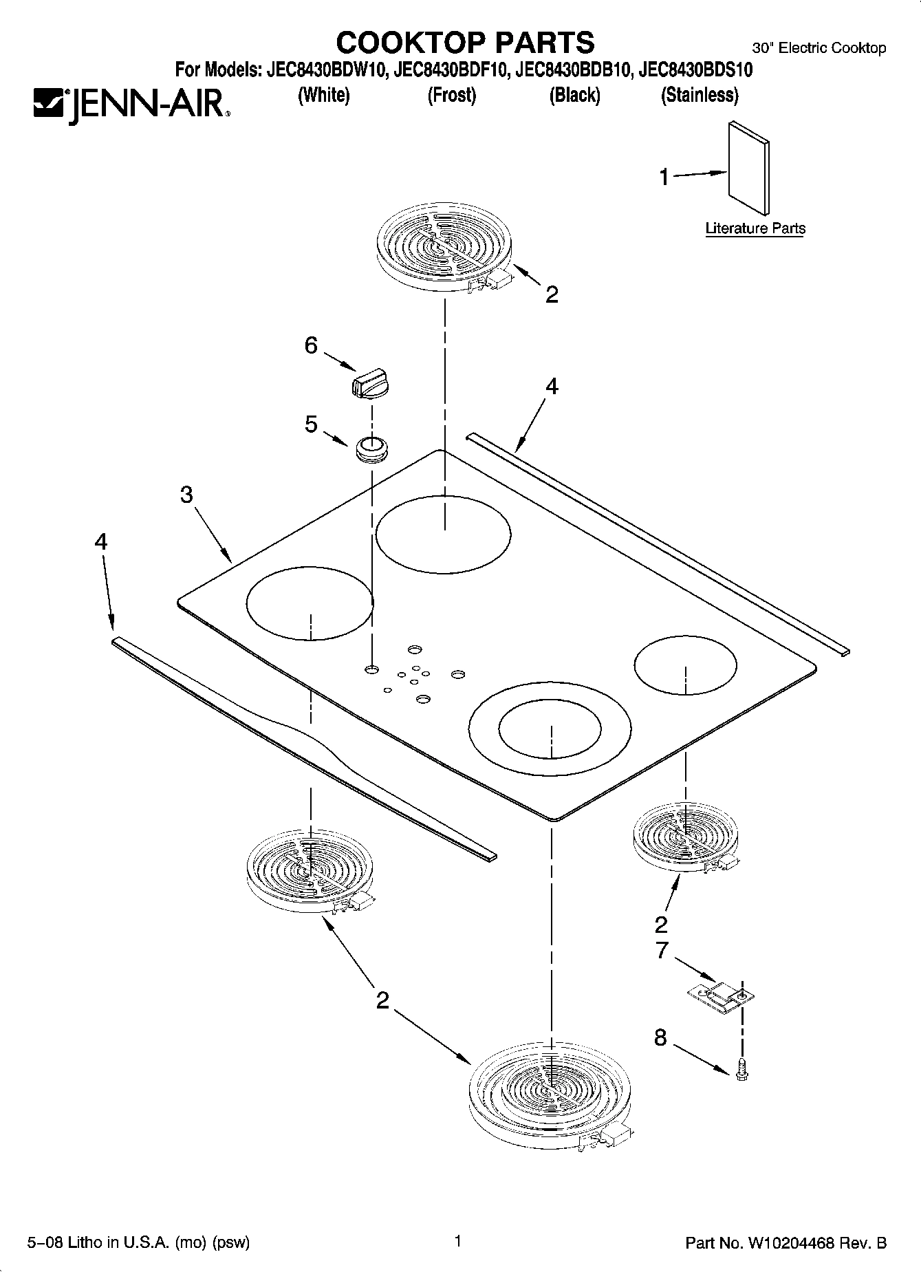01 - COOKTOP PARTS