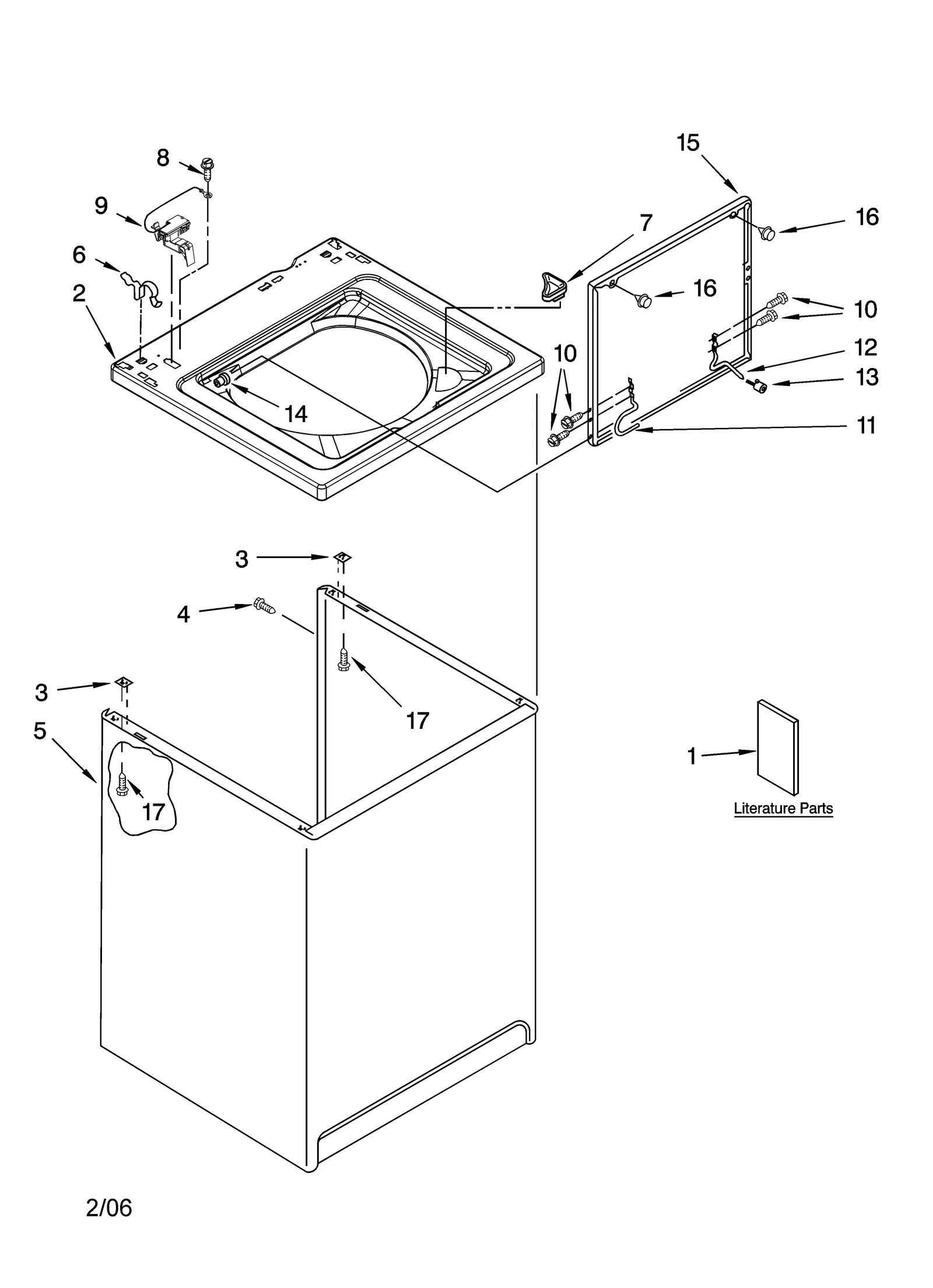 TOP AND CABINET PARTS