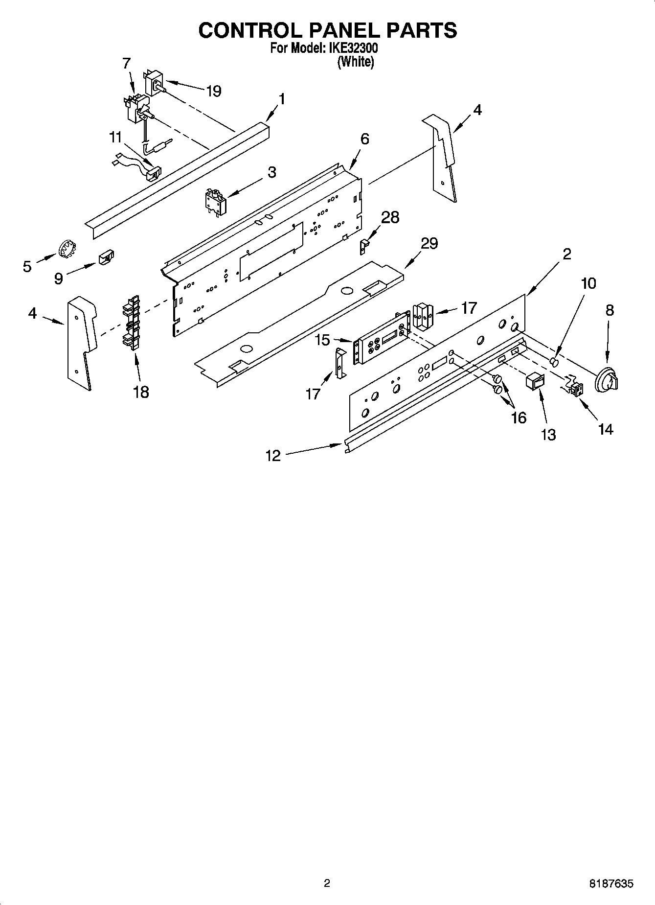 02 - CONTROL PANEL PARTS