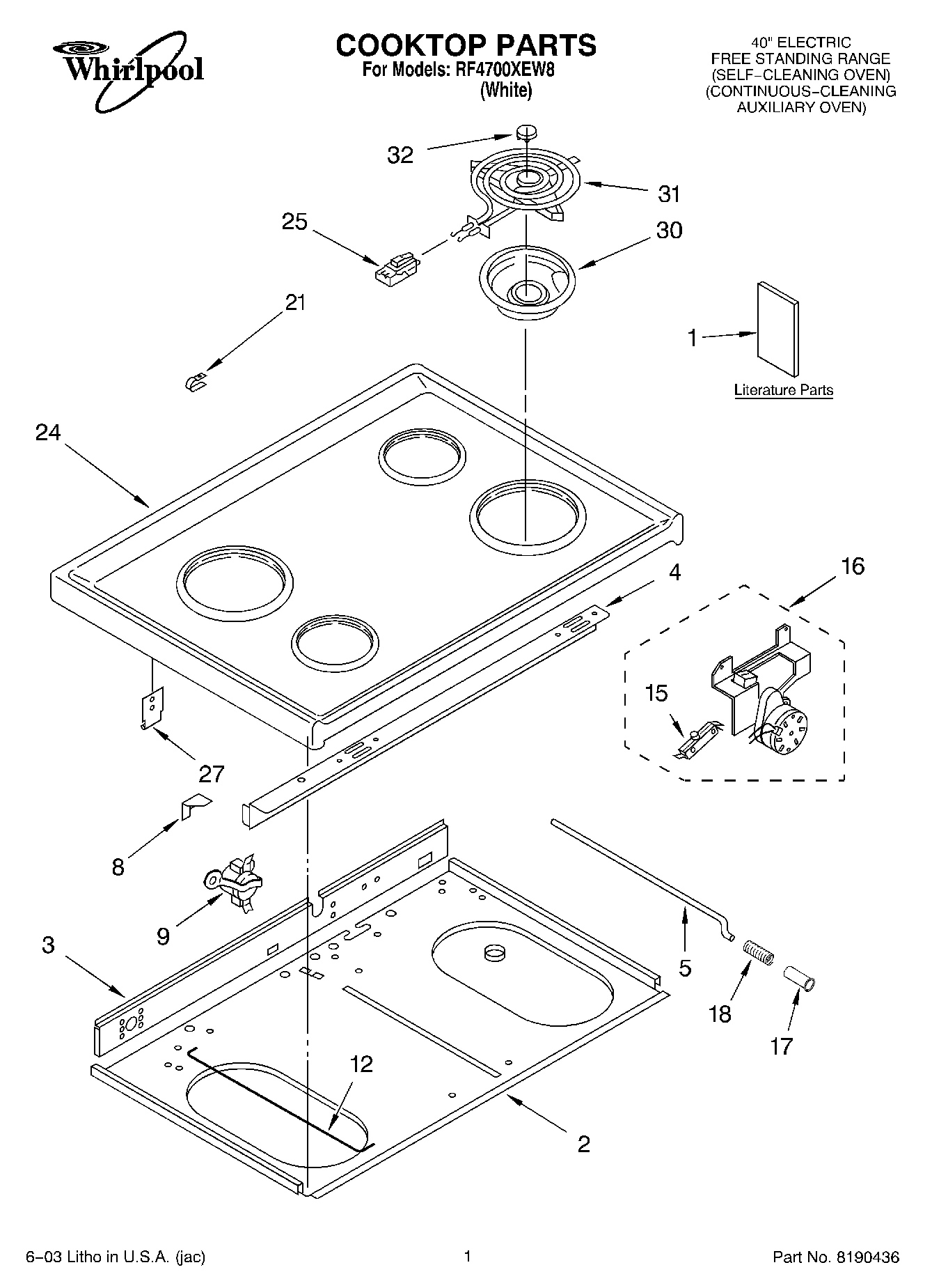 01 - COOKTOP PARTS