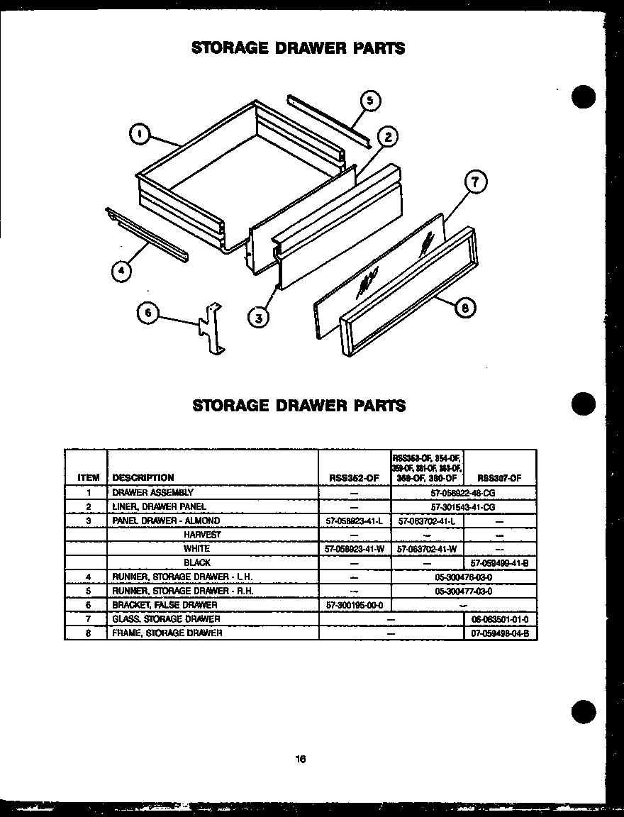 08 - STORAGE DRAWER PARTS
