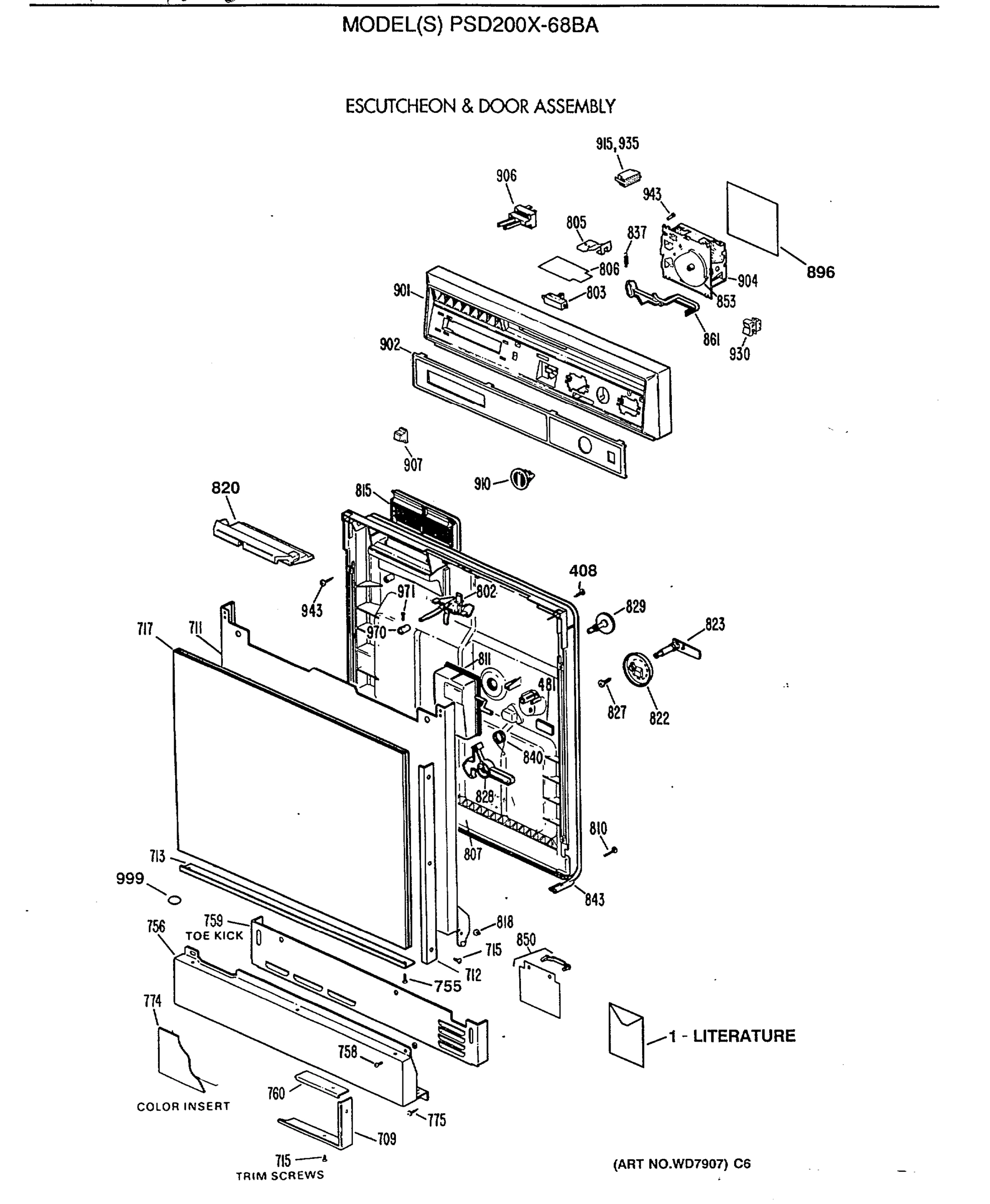 ESCUTCHEON & DOOR ASSEMBLY