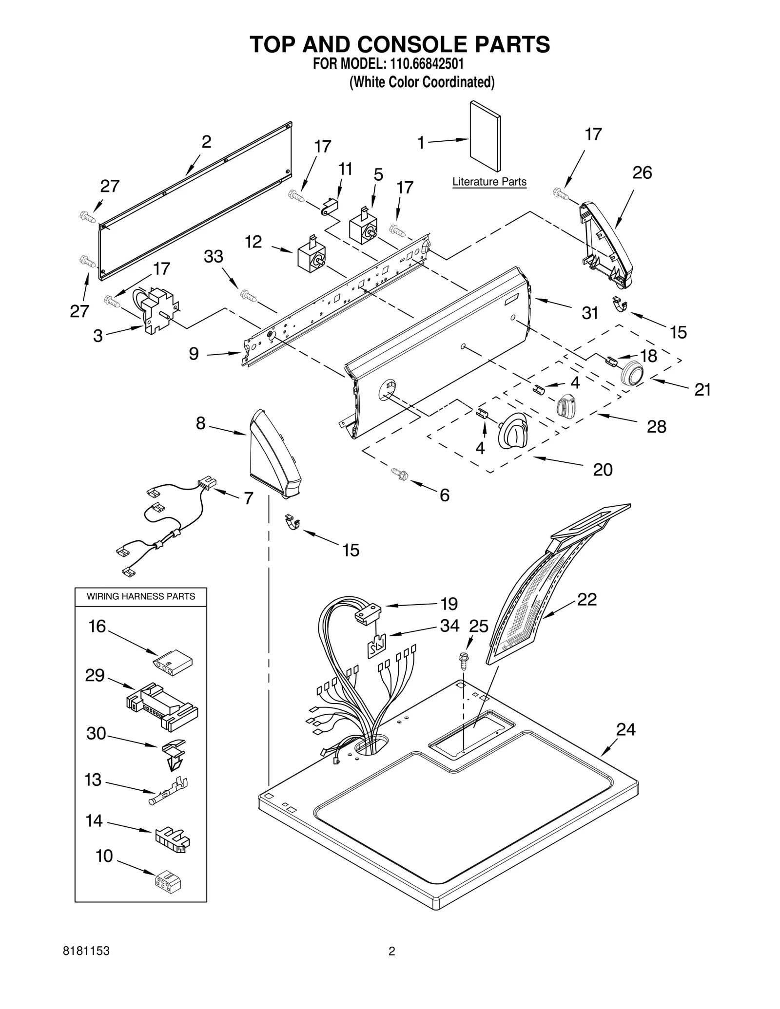 TOP AND CONSOLE PARTS