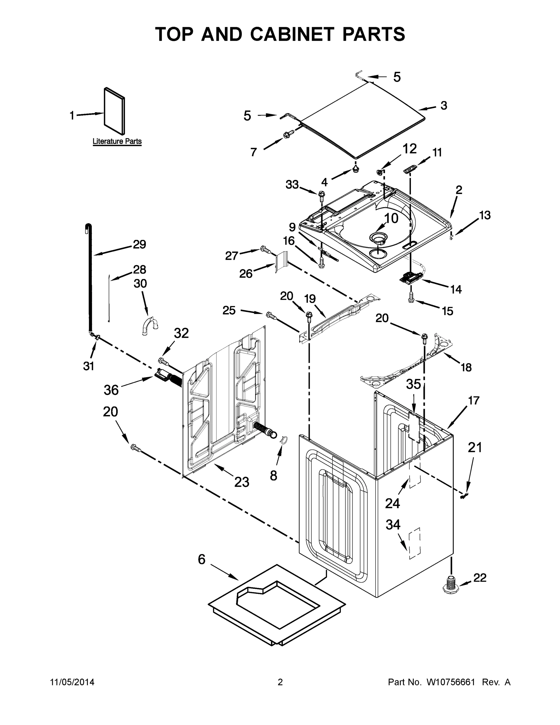 02 - TOP AND CABINET PARTS