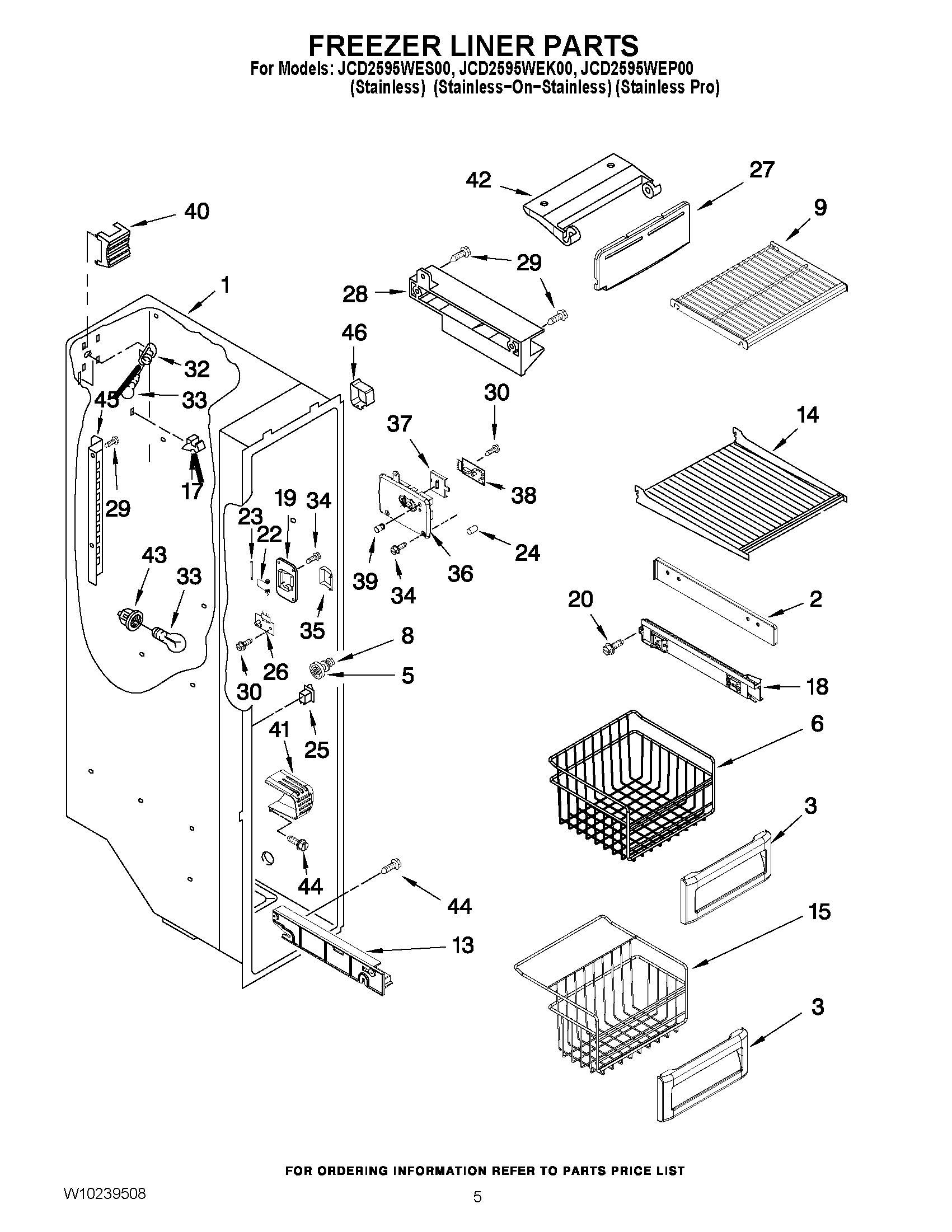 04 - FREEZER LINER PARTS