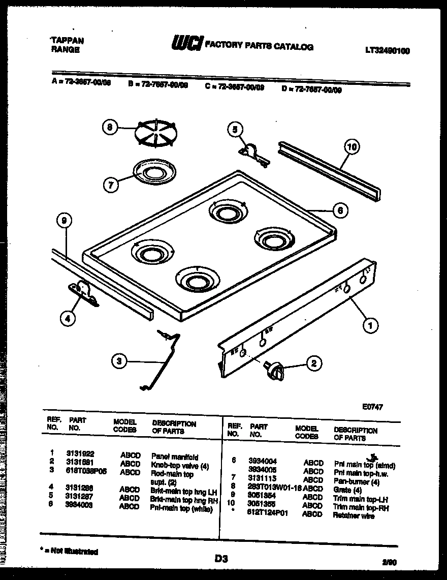 03 - COOKTOP PARTS
