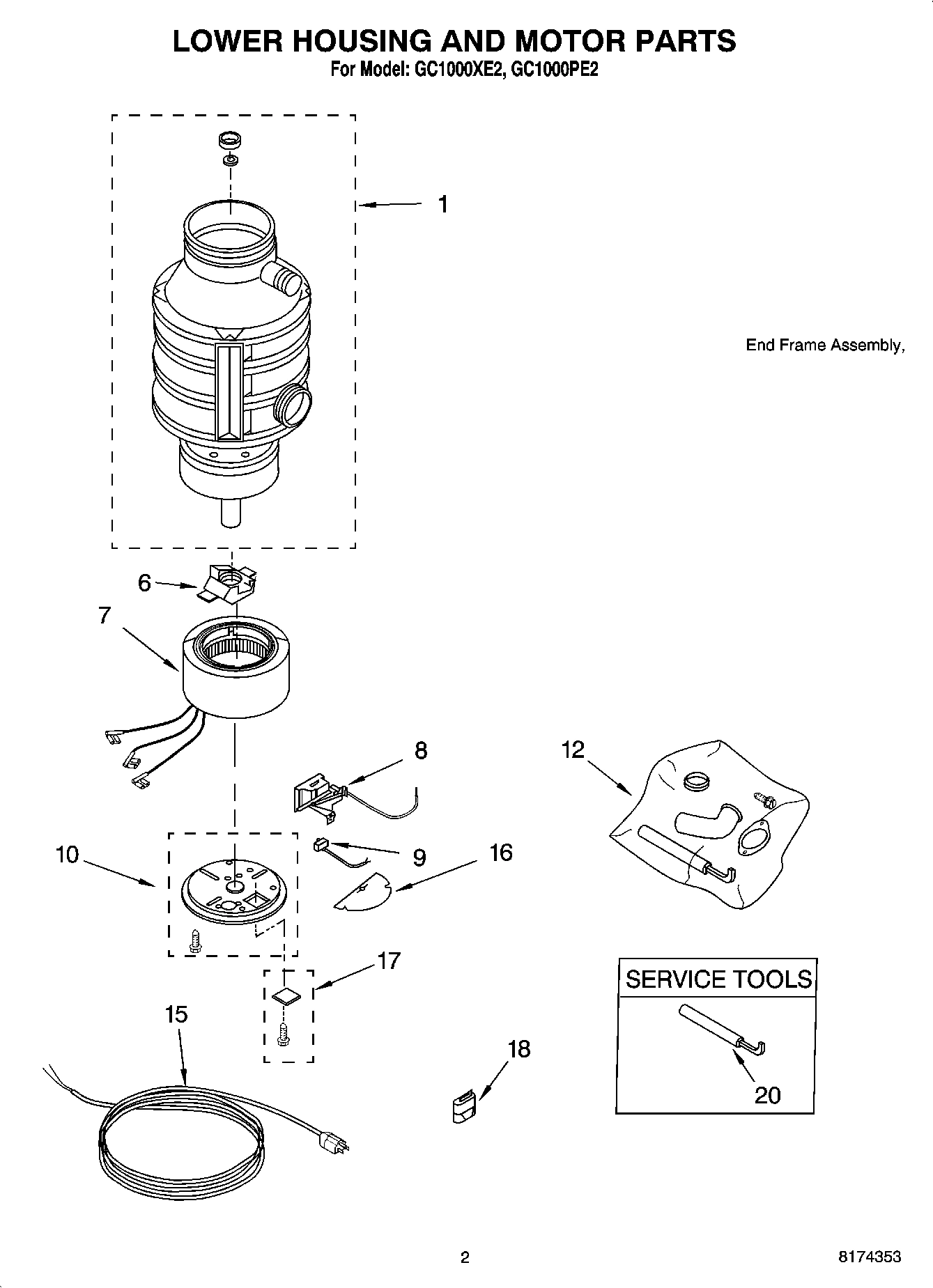 02 - LOWER HOUSING AND MOTOR PARTS
