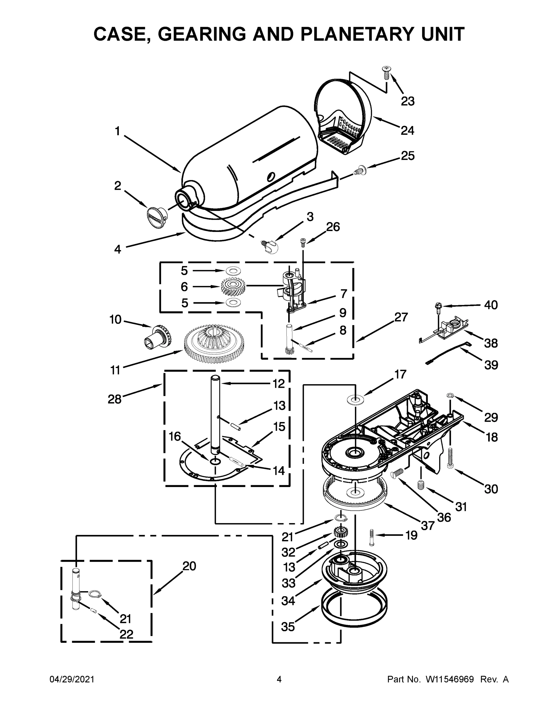 03 - CASE, GEARING AND PLANETARY UNIT