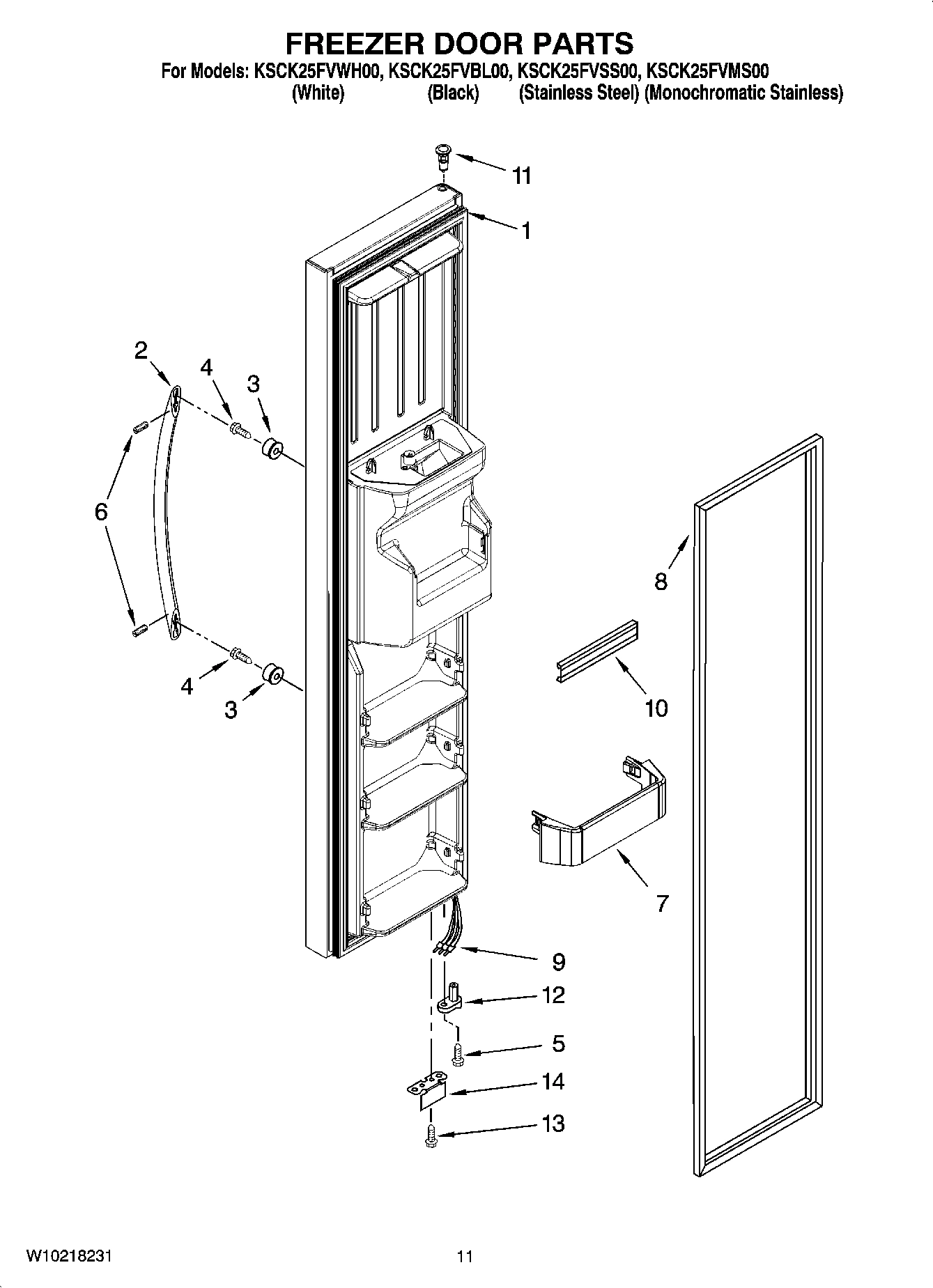 07 - FREEZER DOOR PARTS