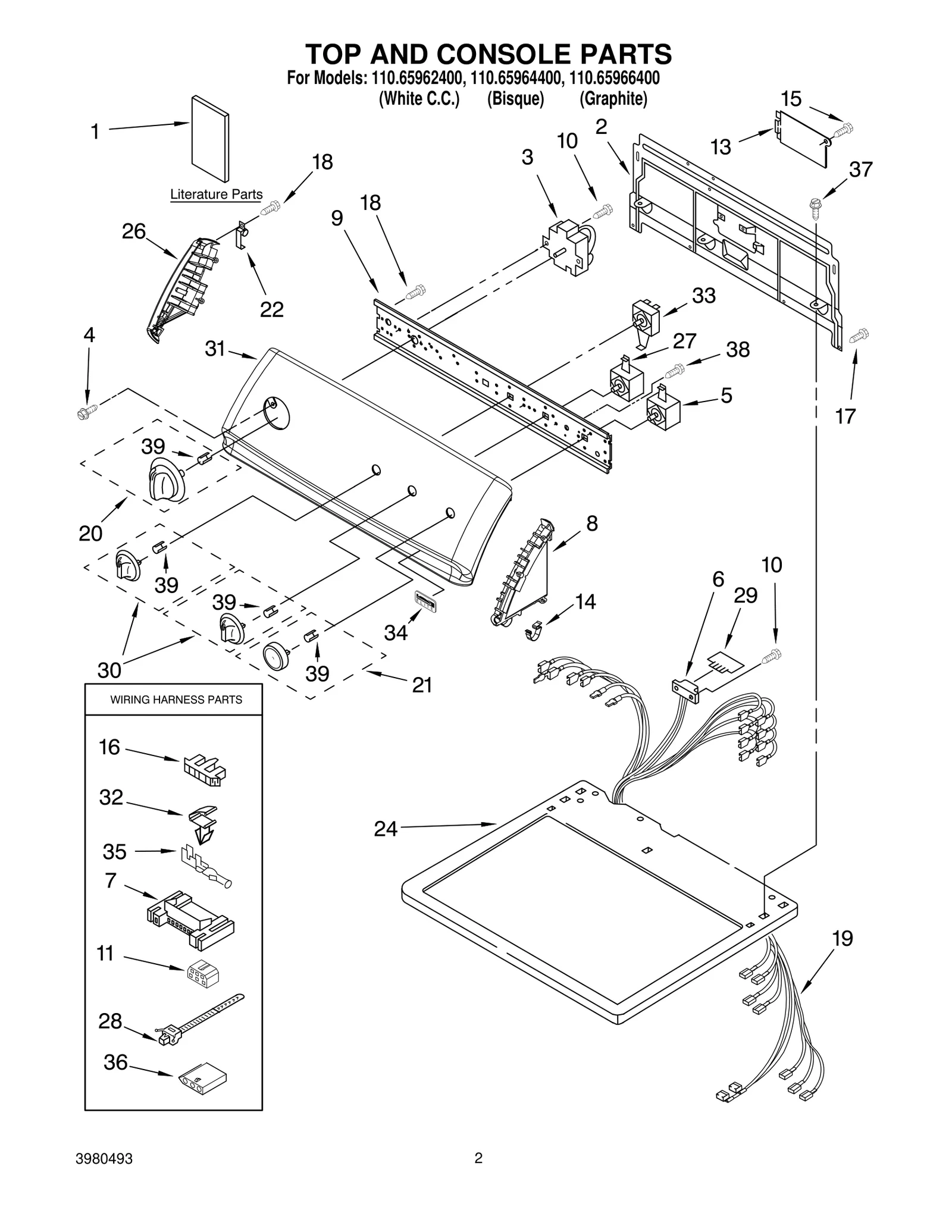 TOP AND CONSOLE PARTS