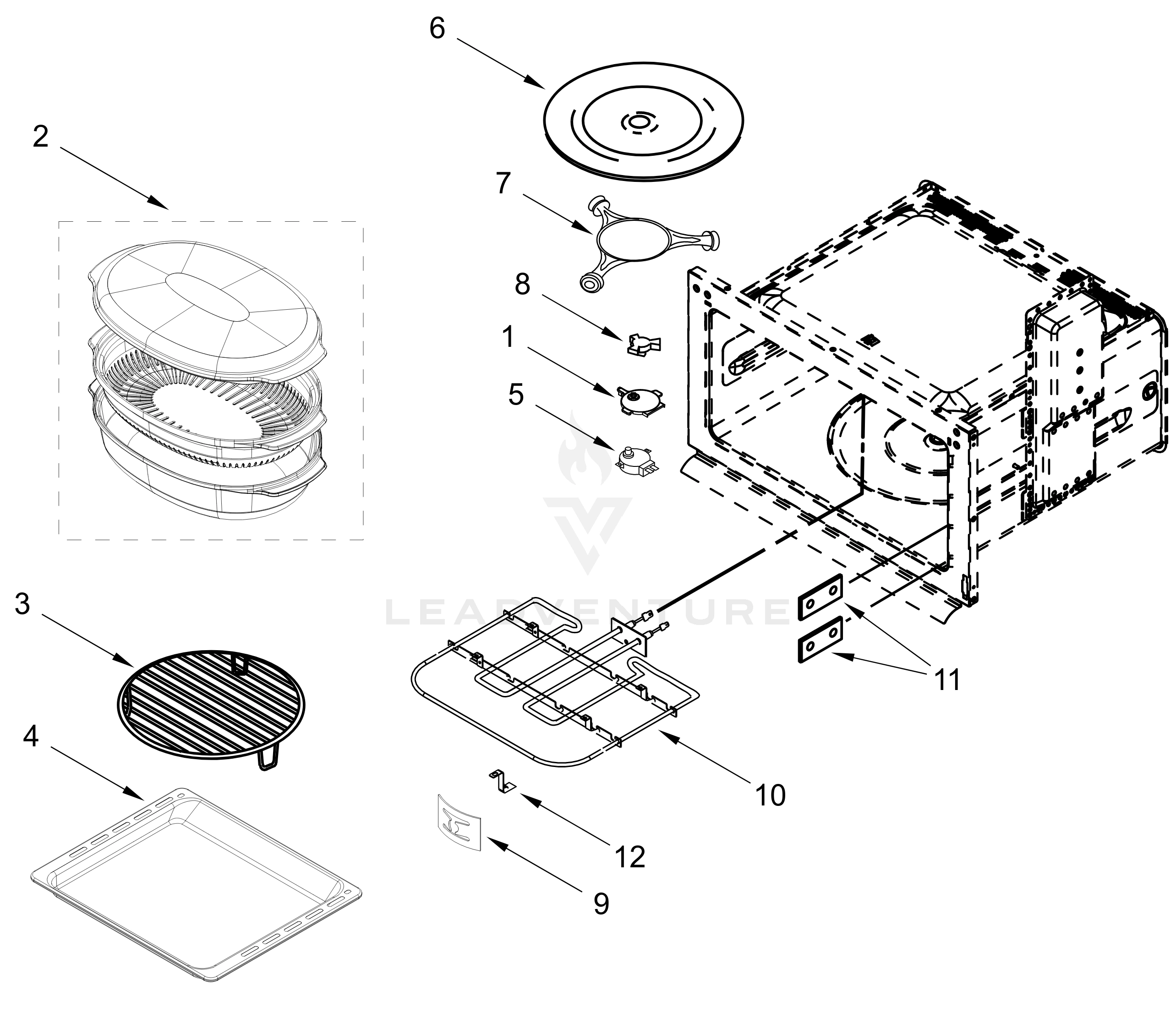 INTERNAL MICROWAVE PARTS