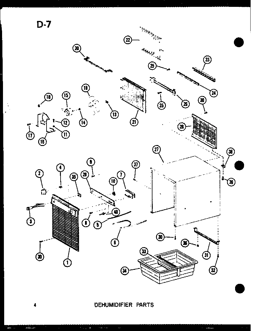 01 - DEHUMIDIFIER PARTS