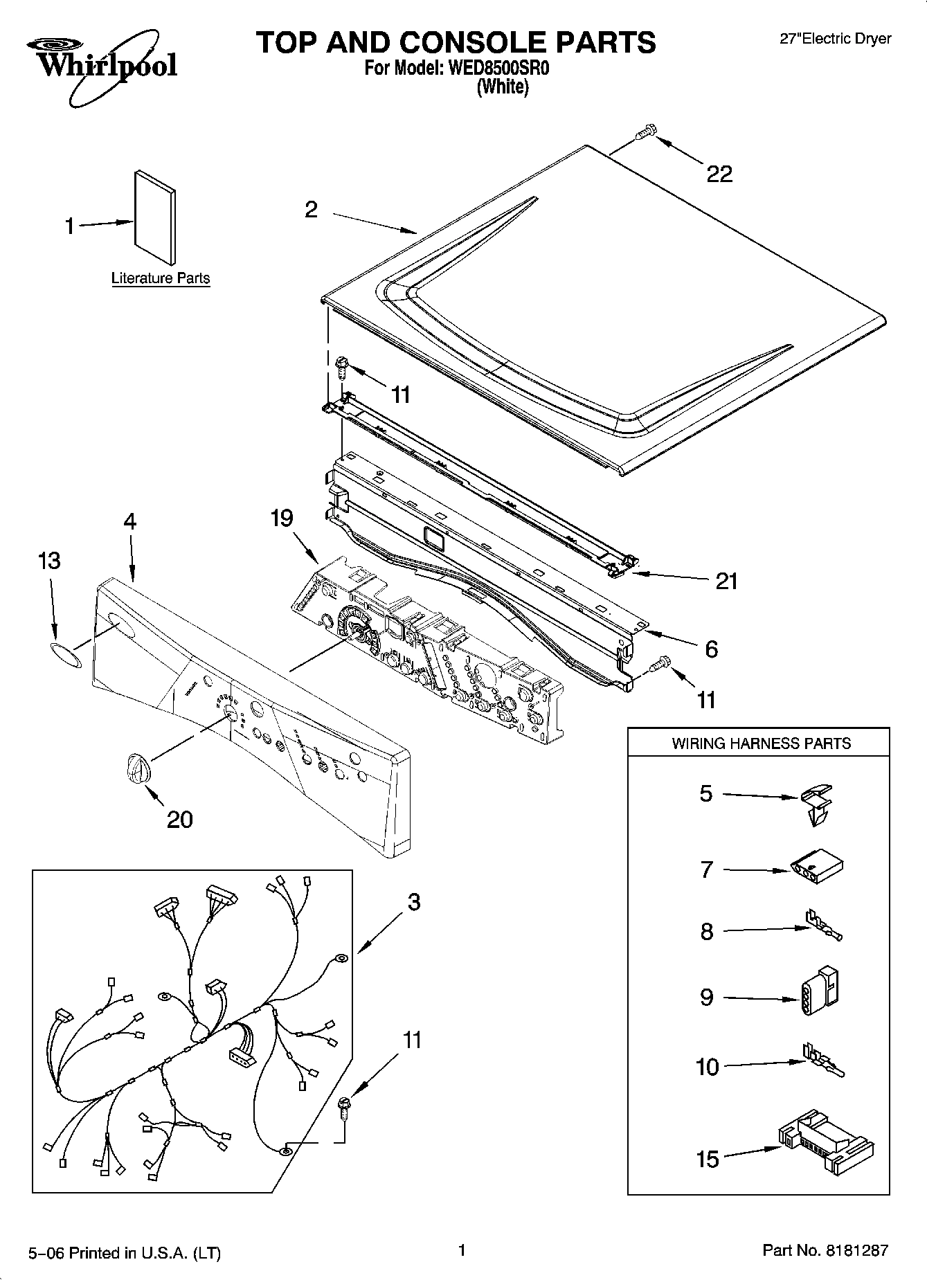 01 - TOP AND CONSOLE PARTS