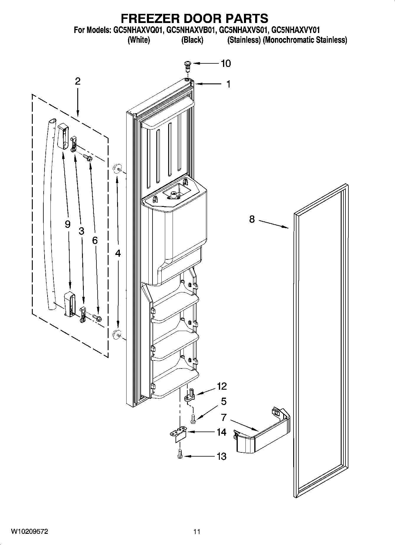 07 - FREEZER DOOR PARTS