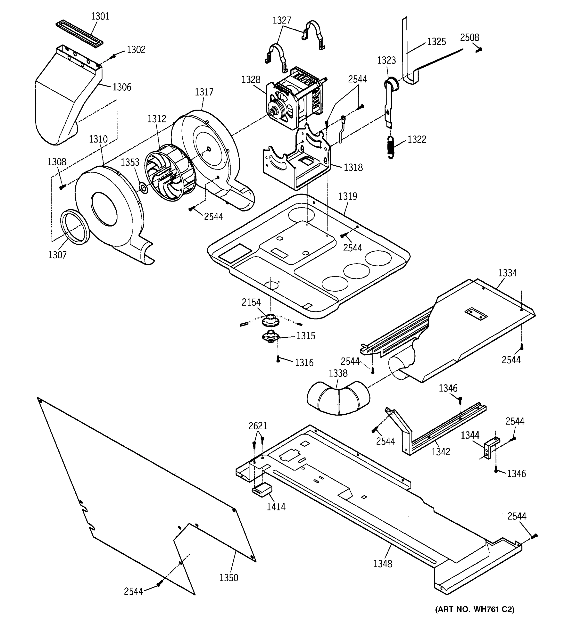 DRYER-MOTOR, BLOWER & BELT