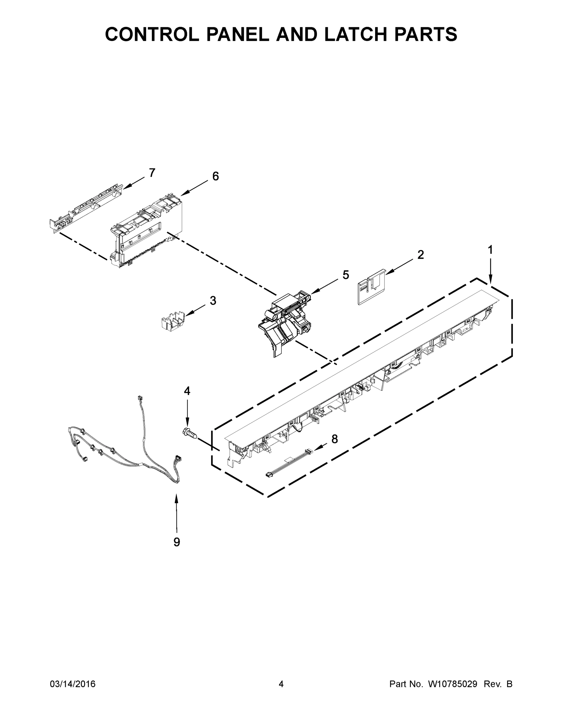 03 - CONTROL PANEL AND LATCH PARTS