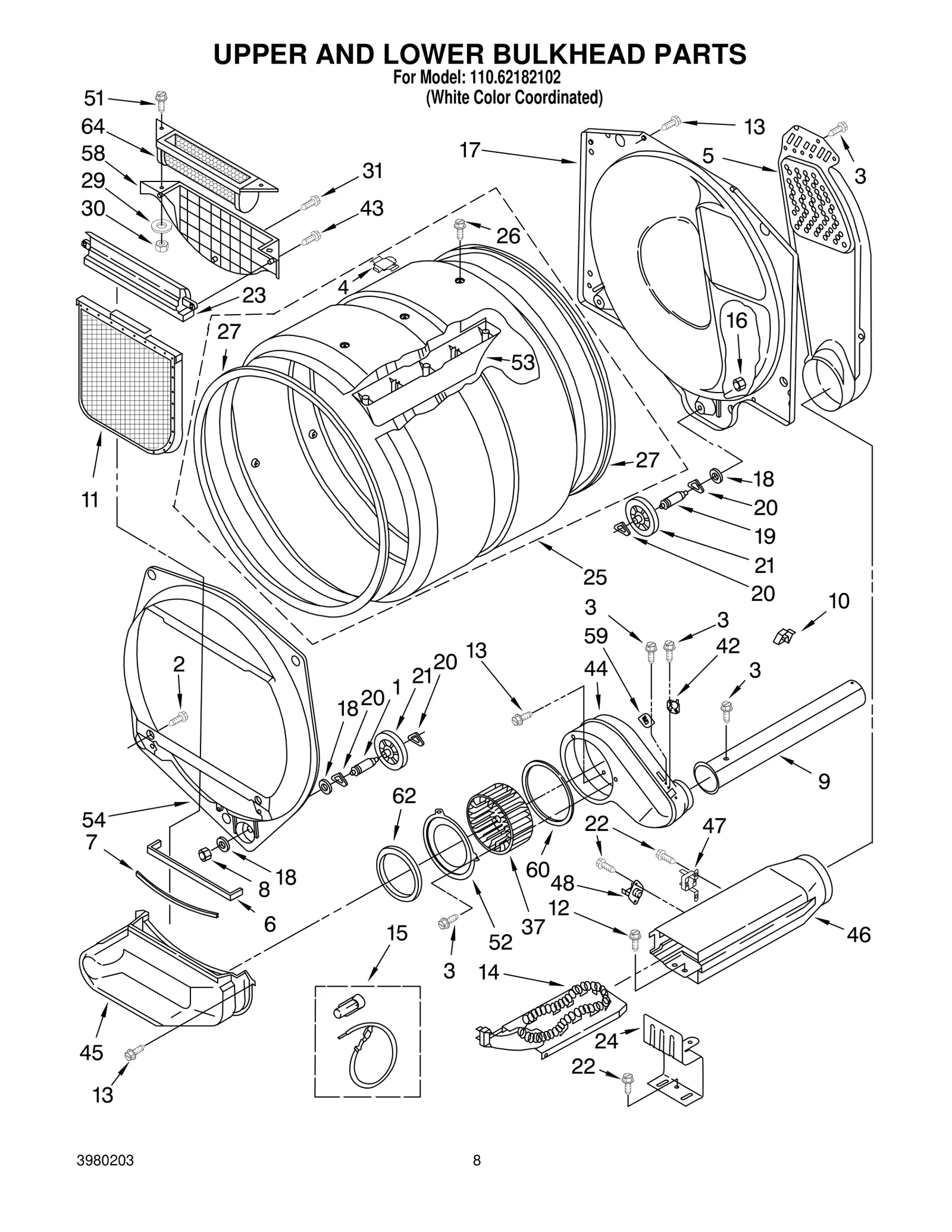 UPPER AND LOWER BULKHEAD PARTS