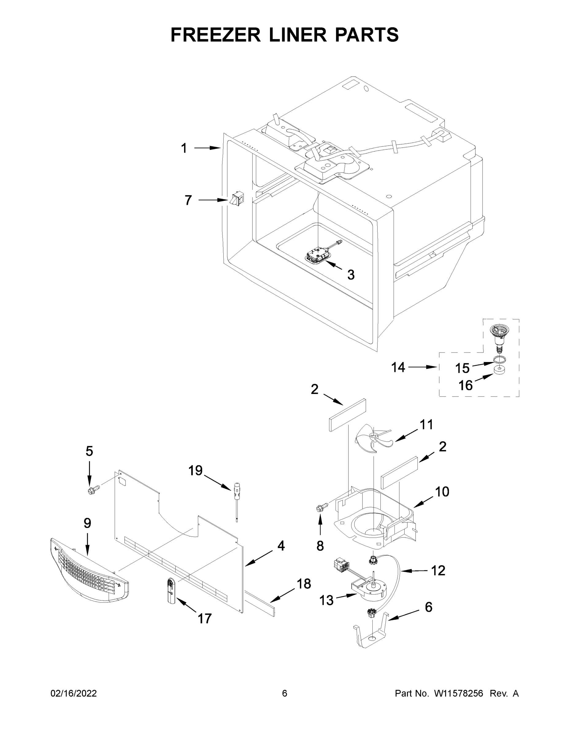 04 - FREEZER LINER PARTS