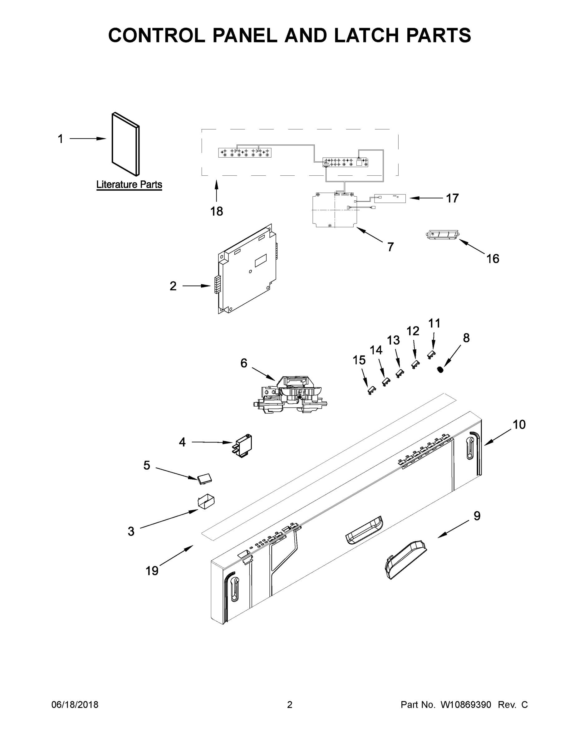 02 - CONTROL PANEL AND LATCH PARTS