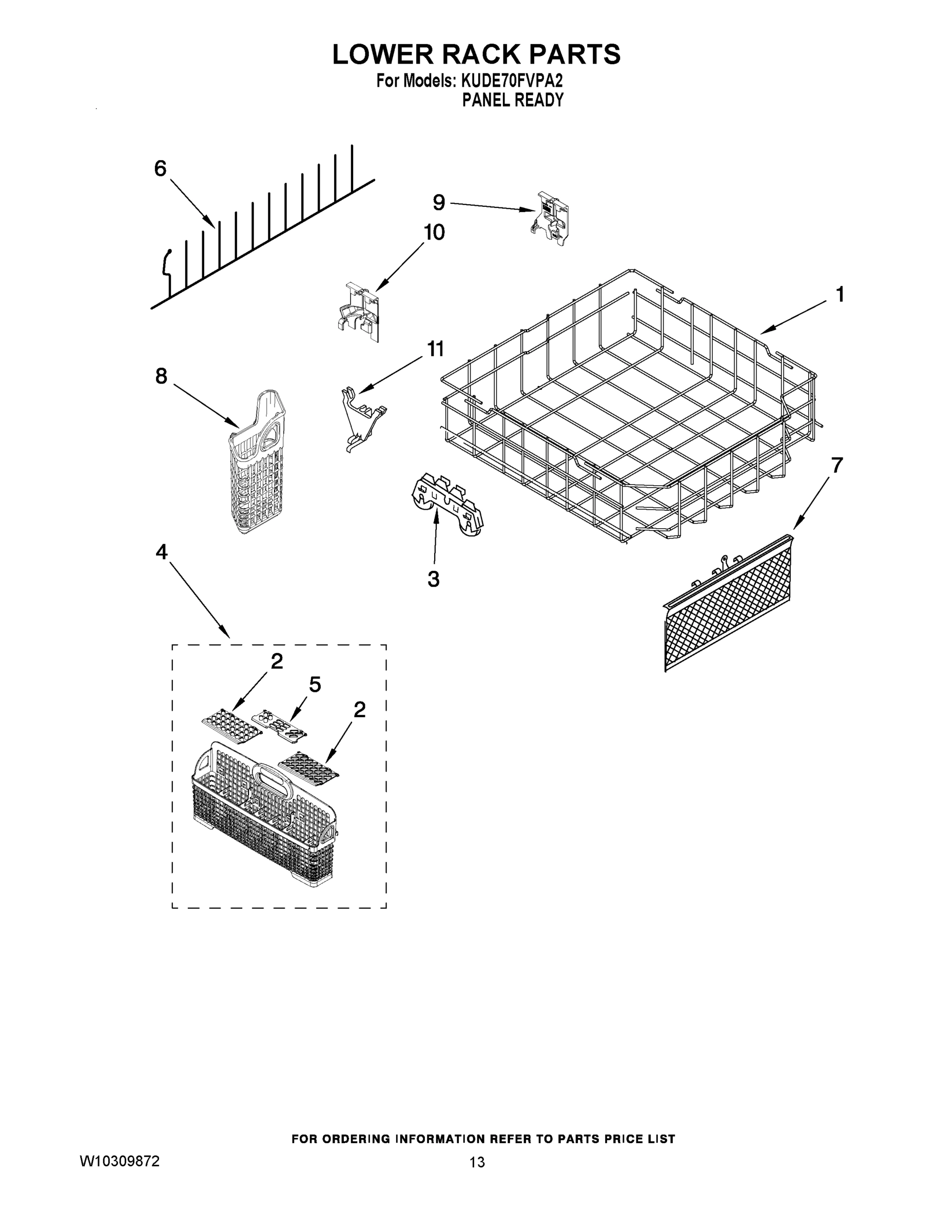 10 - LOWER RACK PARTS
