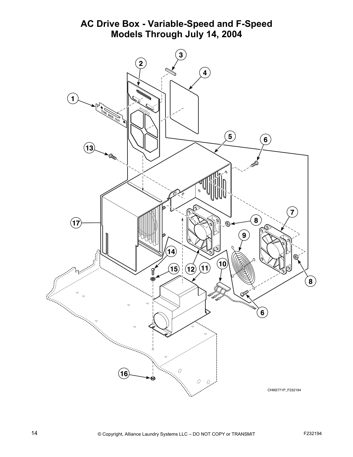 AC Drive Box - Variable-Speed and F-Speed 
Models Through July 14, 2004