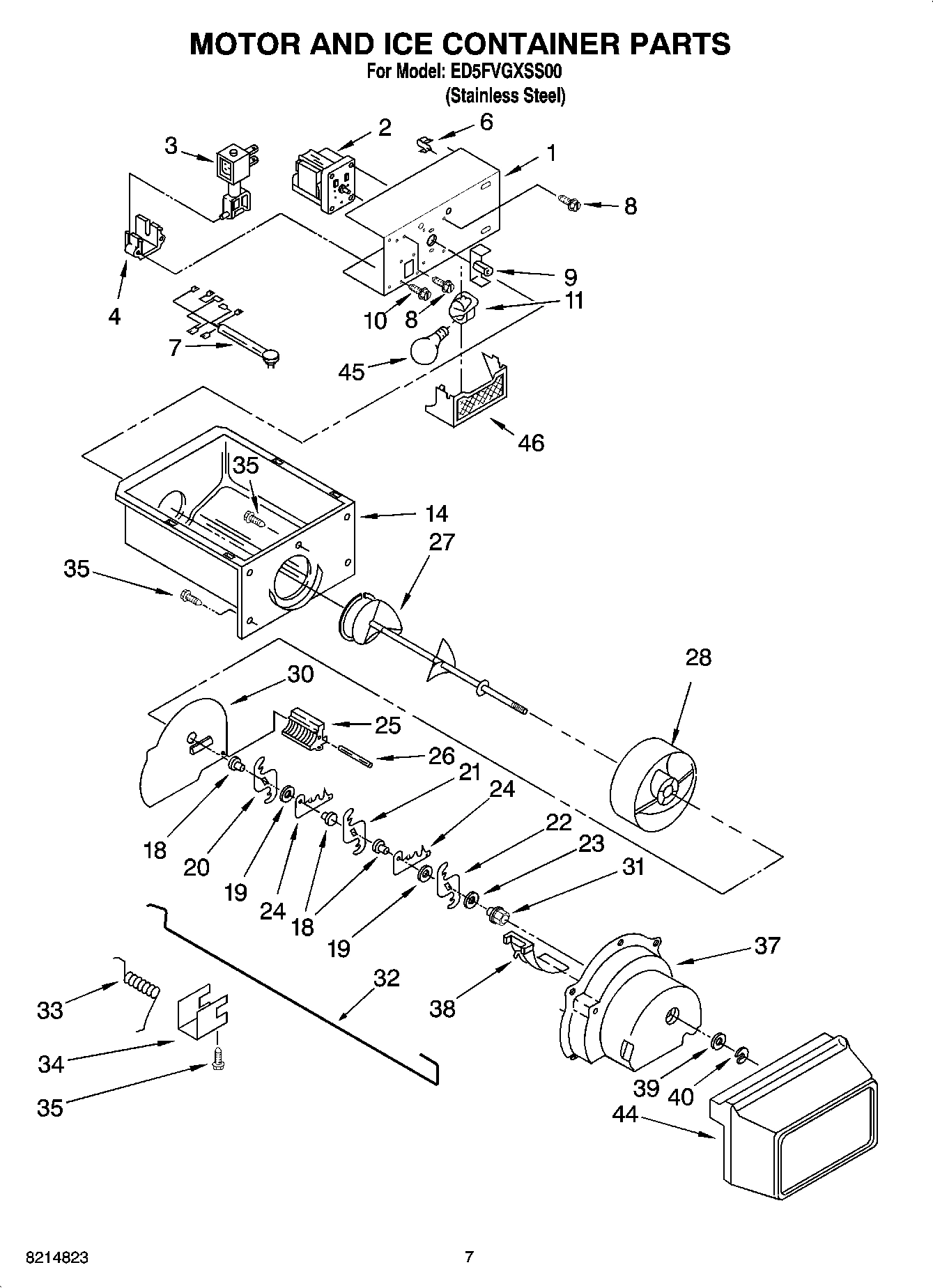 05 - MOTOR AND ICE CONTAINER PARTS
